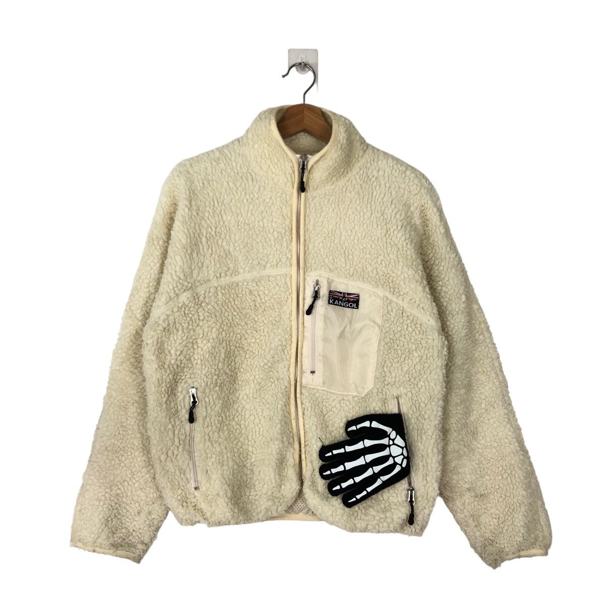 Japanese Brand VINTAGE DIP PILE SHERPA FLEECE JACKET KANGOL USA Size US S / EU 44-46 / 1 - 1 Thumbnail