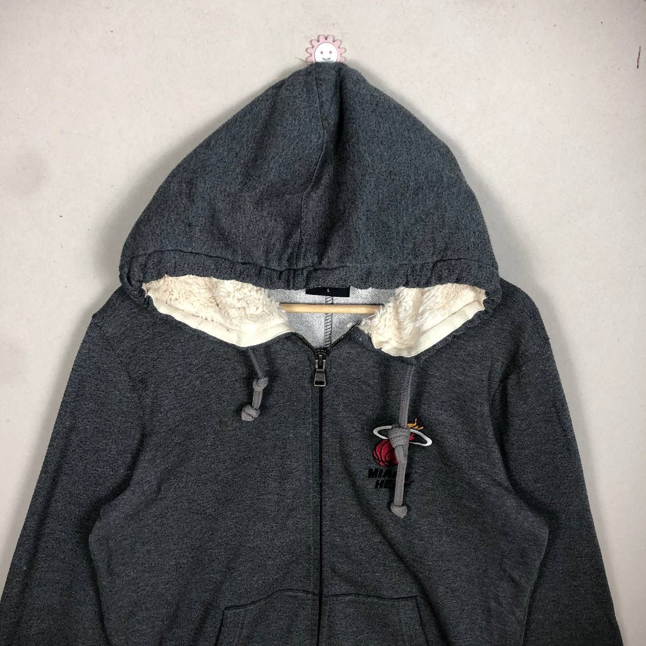 NBA × Vintage Vintage NBA Basketball Miami Heat Full Zipper Wool Hoodie Size US L / EU 52-54 / 3 - 3 Thumbnail