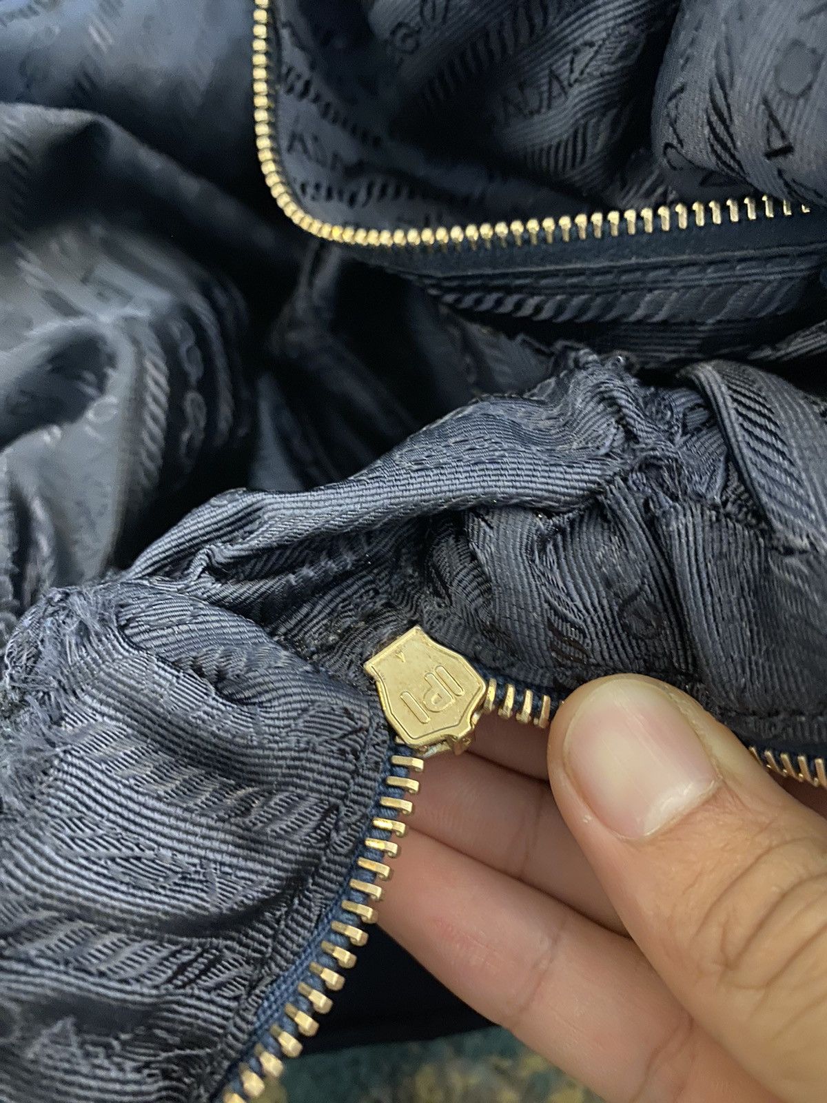 Prada Prada Tessuto Nylon Navy Blue Handbag Size ONE SIZE - 14 Thumbnail