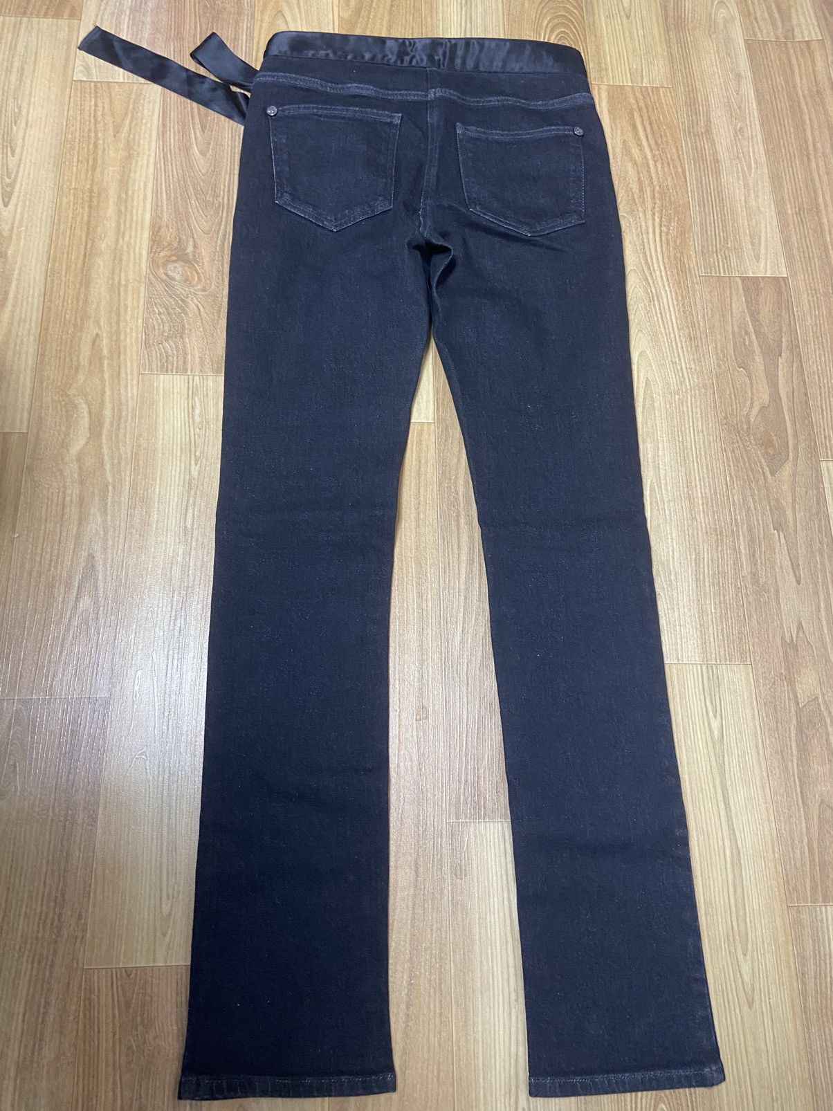 Chanel 36 Chanel waist tie ribbons denim pants jeans Size 26" / US 2 / IT 38 - 2 Thumbnail