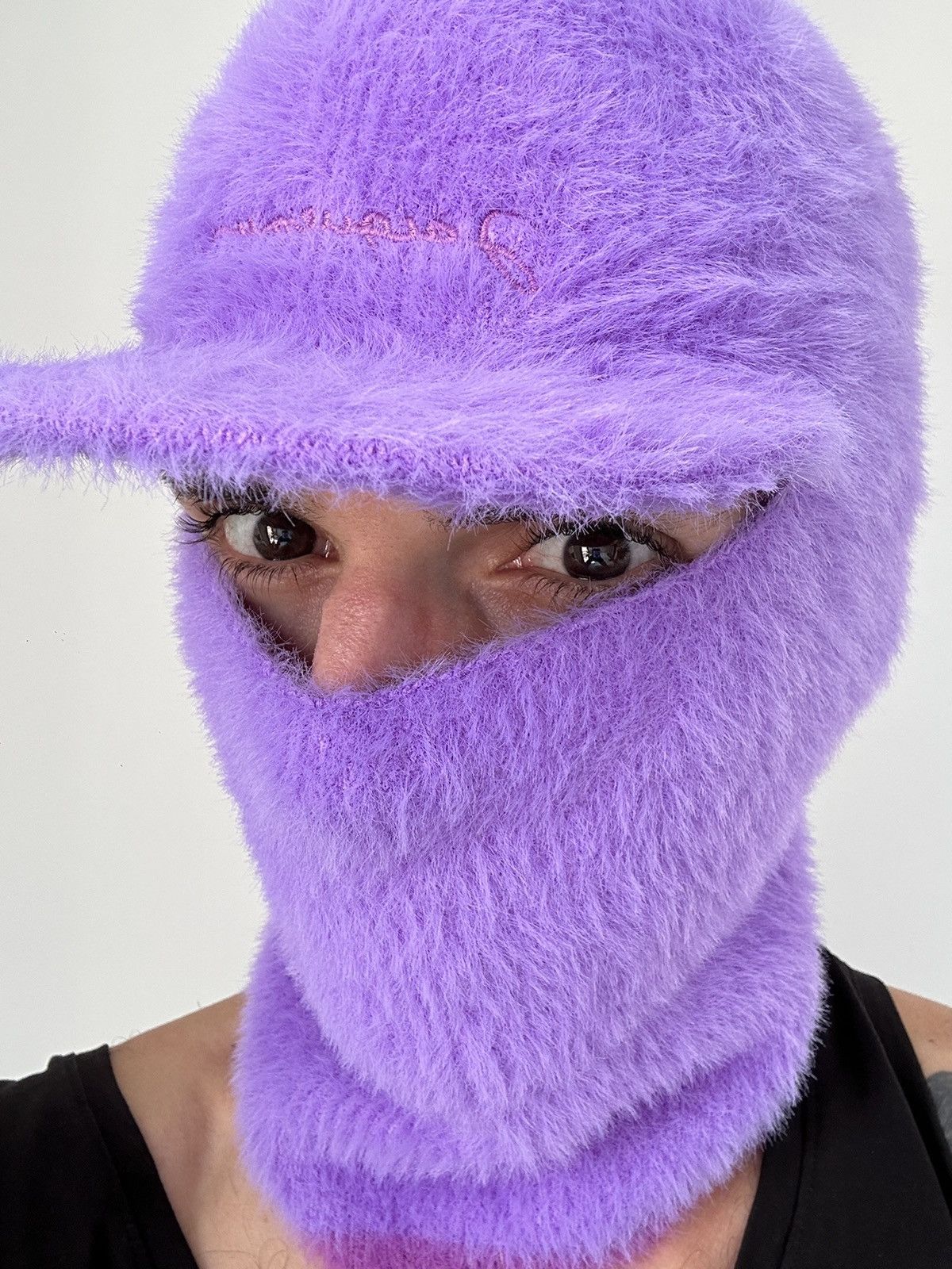 image of Jacquemus La Cagoule Casquette Balaclava Hat Purple, Men's