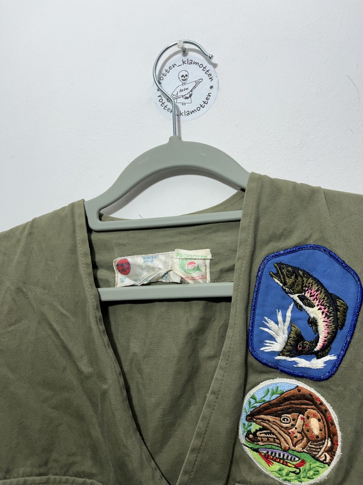 Vintage 80s vintage Italy fishing cargo vest jacket khaki Size US M / EU 48-50 / 2 - 4 Thumbnail