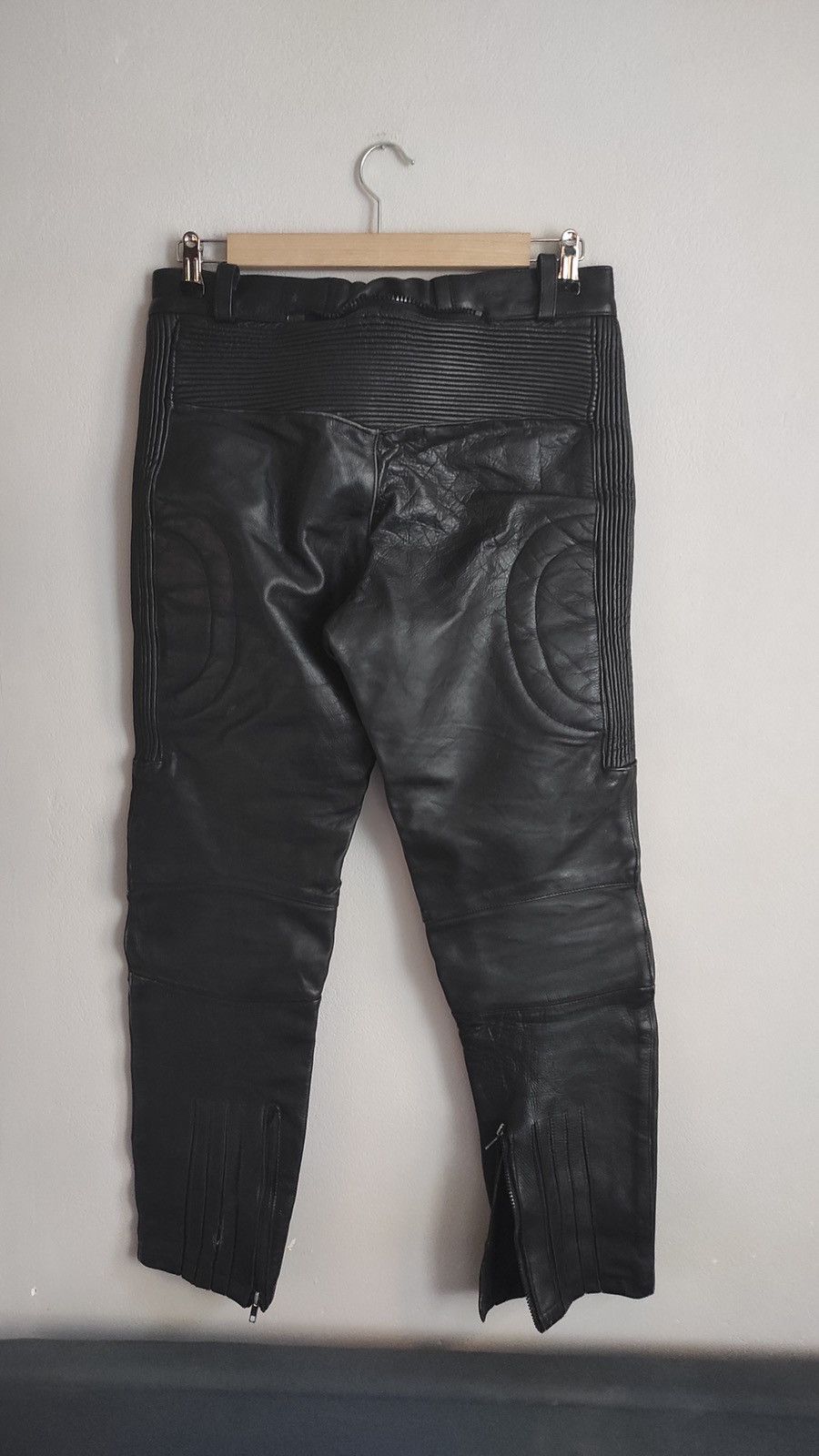 Vintage Vintage 90s motorcycle leather pants Size US 34 / EU 50 - 2 Thumbnail