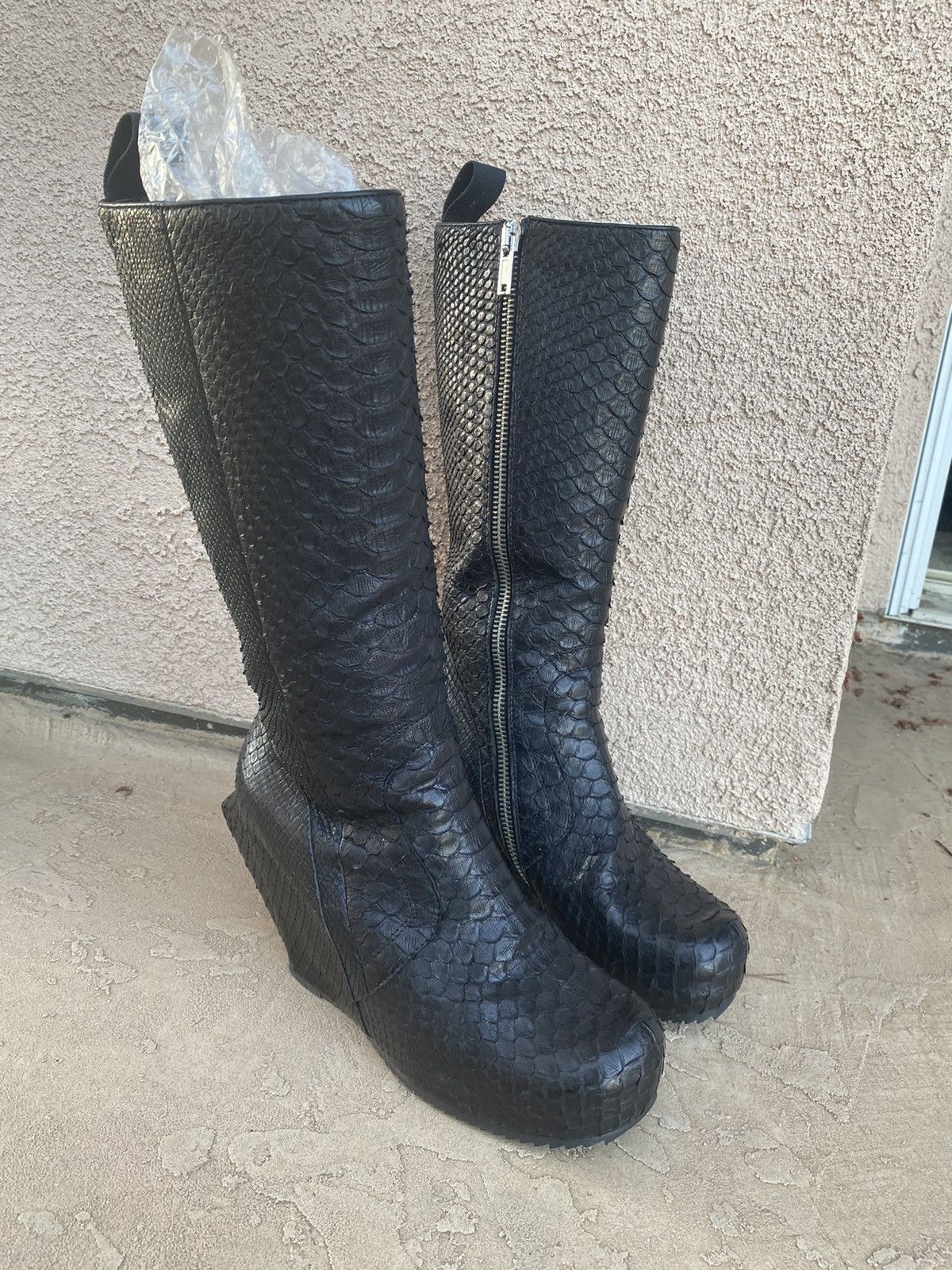 Rick Owens Rick Owens fw10 “gleam” rare runway python turbo wedges Size US 10 / EU 43 - 3 Thumbnail