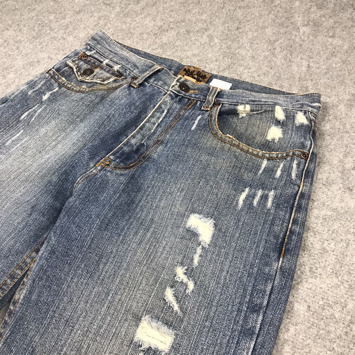 Other FLARE JENAS😈NYLAUS JEANS RIPPED DISTRESSED BOOTCUT PANTS Size US 30 / EU 46 - 9 Thumbnail