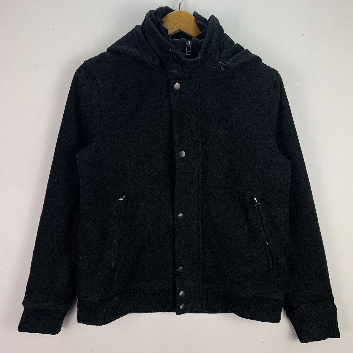 Japanese Brand × Vintage Vintage Japanese brand Full zipper wool jacket Size US M / EU 48-50 / 2 - 1 Thumbnail