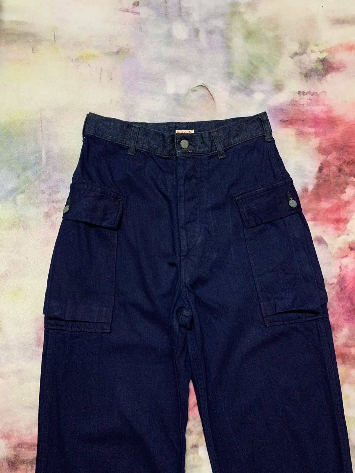 Kapital Rare Kapital x IDG Denim Cargo Pants 13 Stars Button Size US 29 - 4 Thumbnail