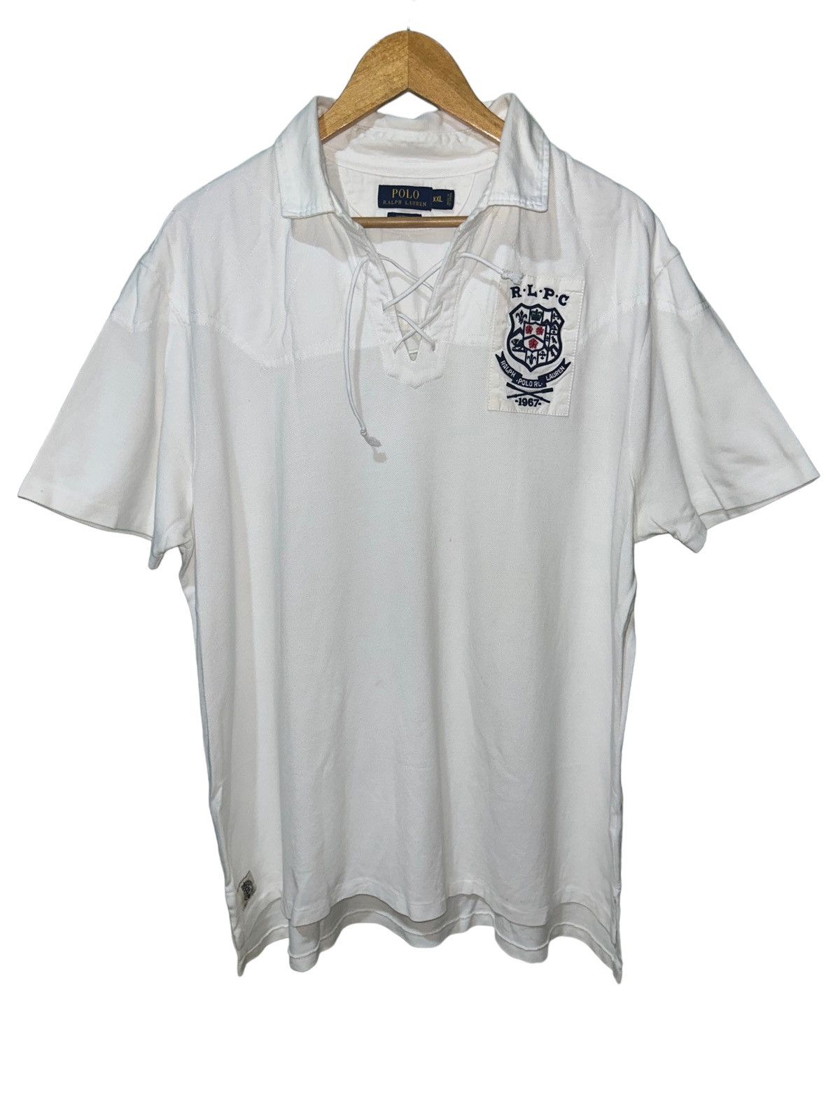 image of Rrl Ralph Laurent Polo Shirt in White, Men's (Size 2XL)