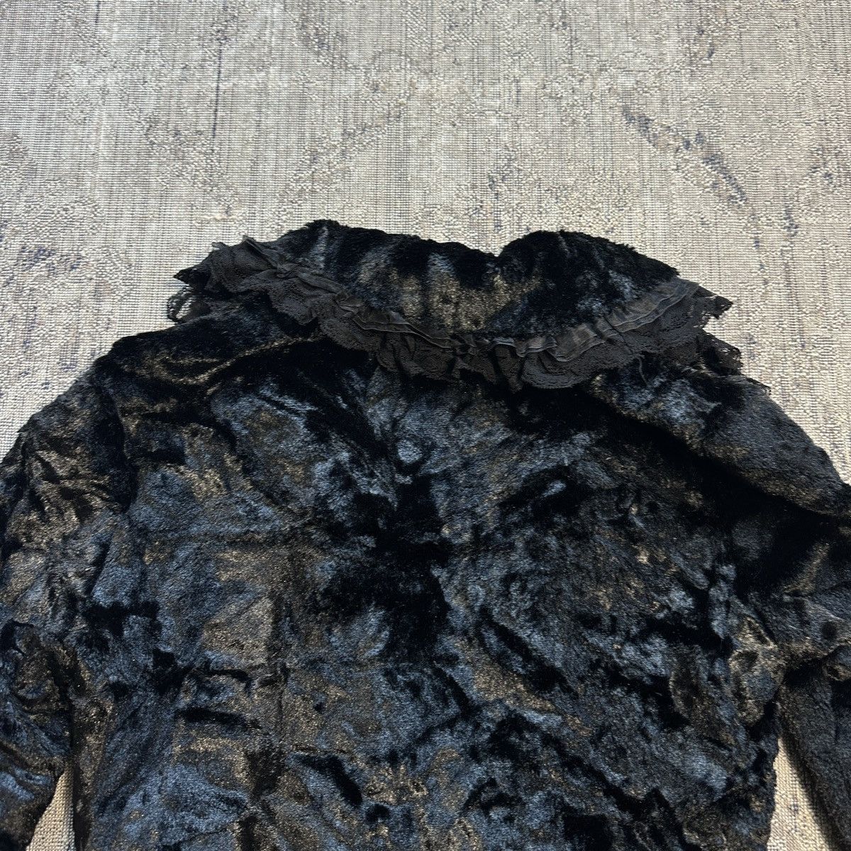 20471120 × Beauty Beast × Seditionaries Queen Of Darkness Faux Fur Lace Ghotic Black Jacket Size L / US 10 / IT 46 - 9 Thumbnail