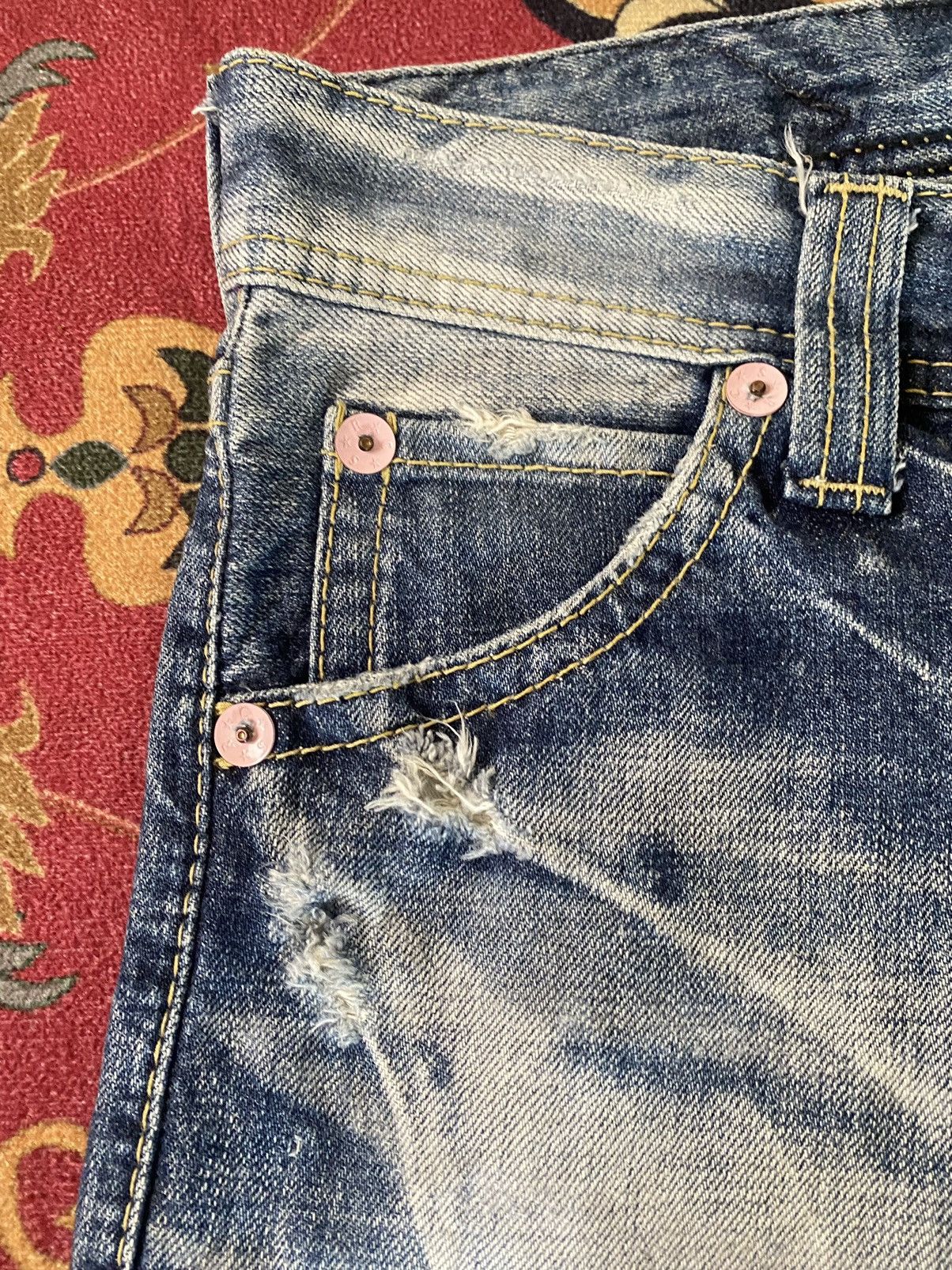 Hysteric Glamour 🔥RARE🔥Vintage Rodeo Crowns Flare Distressed Denim 29 Size 29" - 4 Thumbnail