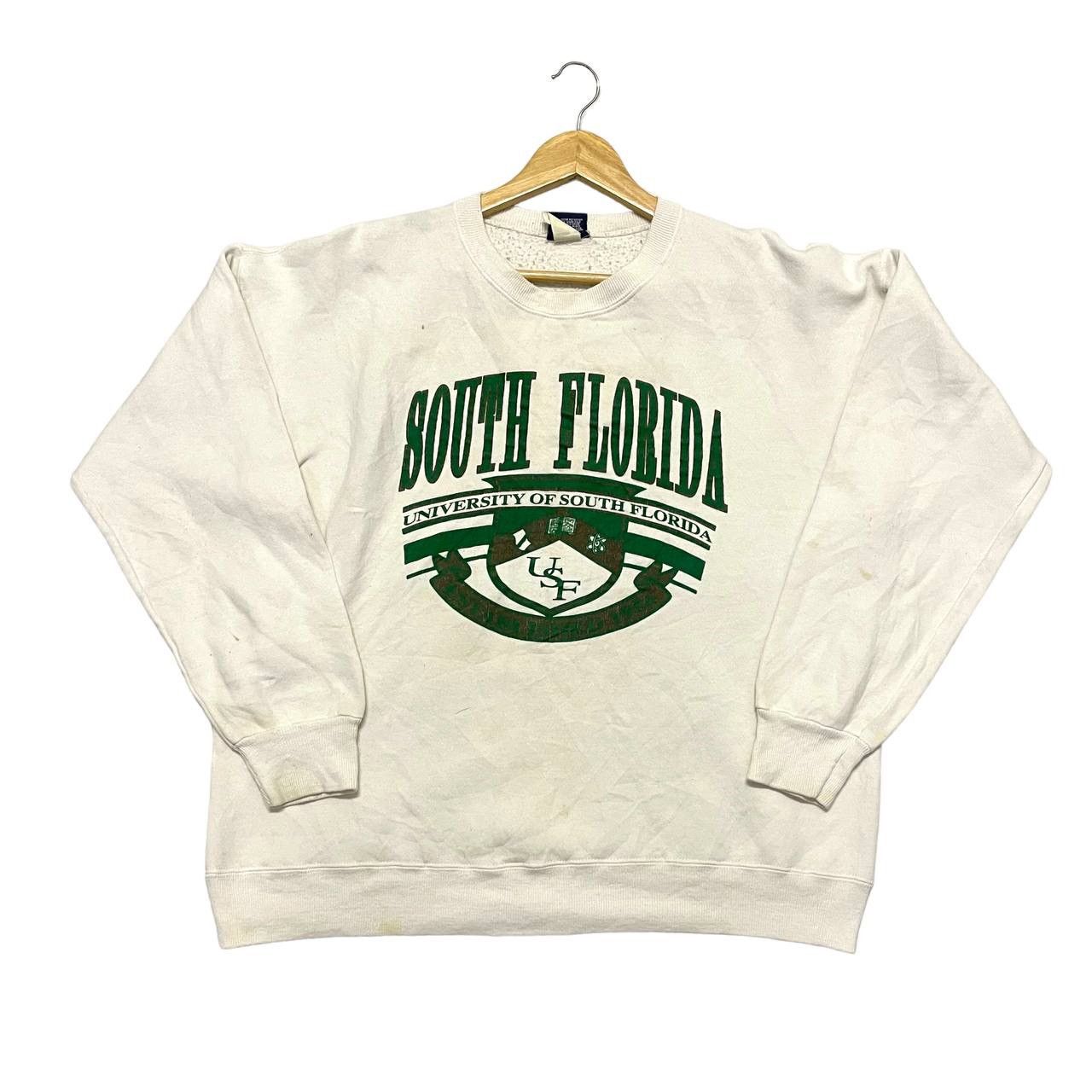 image of High School Legends Vintage 90's Jansport South Florida University Sweatshirt in White (Size Large)