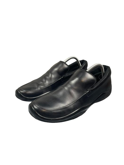 Prada Late 90s Futuristic Vibram Sole Leather Prada Loafers | Grailed