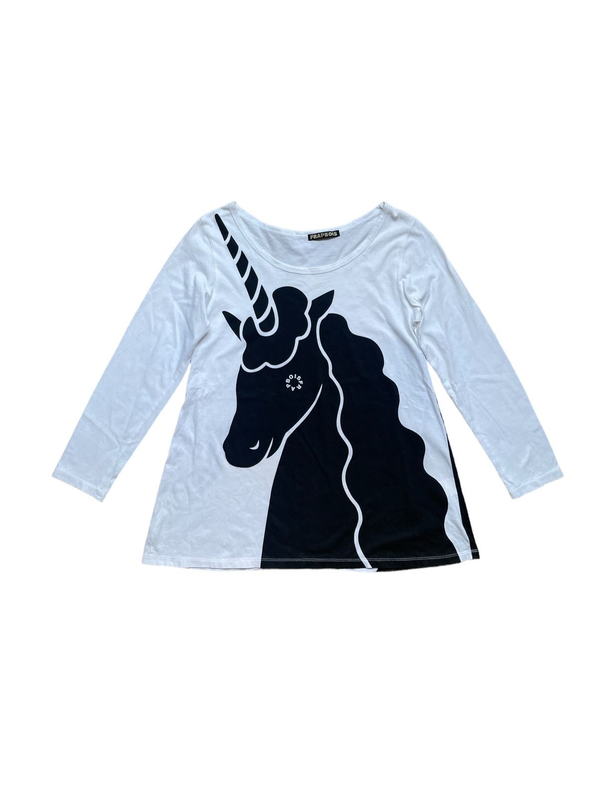 image of Y2K Issey Miyake By Frapbois Pony Longsleeve in White, Women's (Size Medium)
