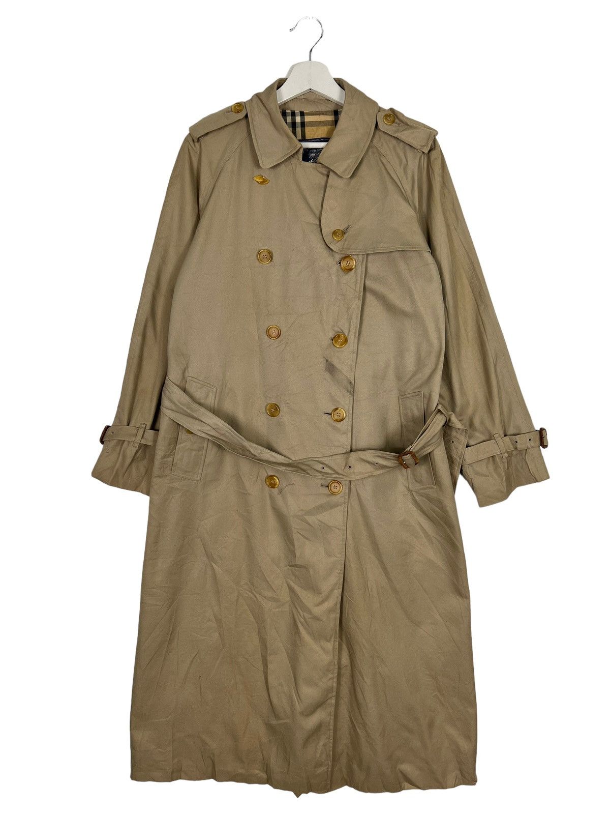 Burberry 🔥BURBERRY NOVA CHECK LINING BELT TRENCHCOAT MADE IN ENGLAND Size US L / EU 52-54 / 3 - 2 Thumbnail