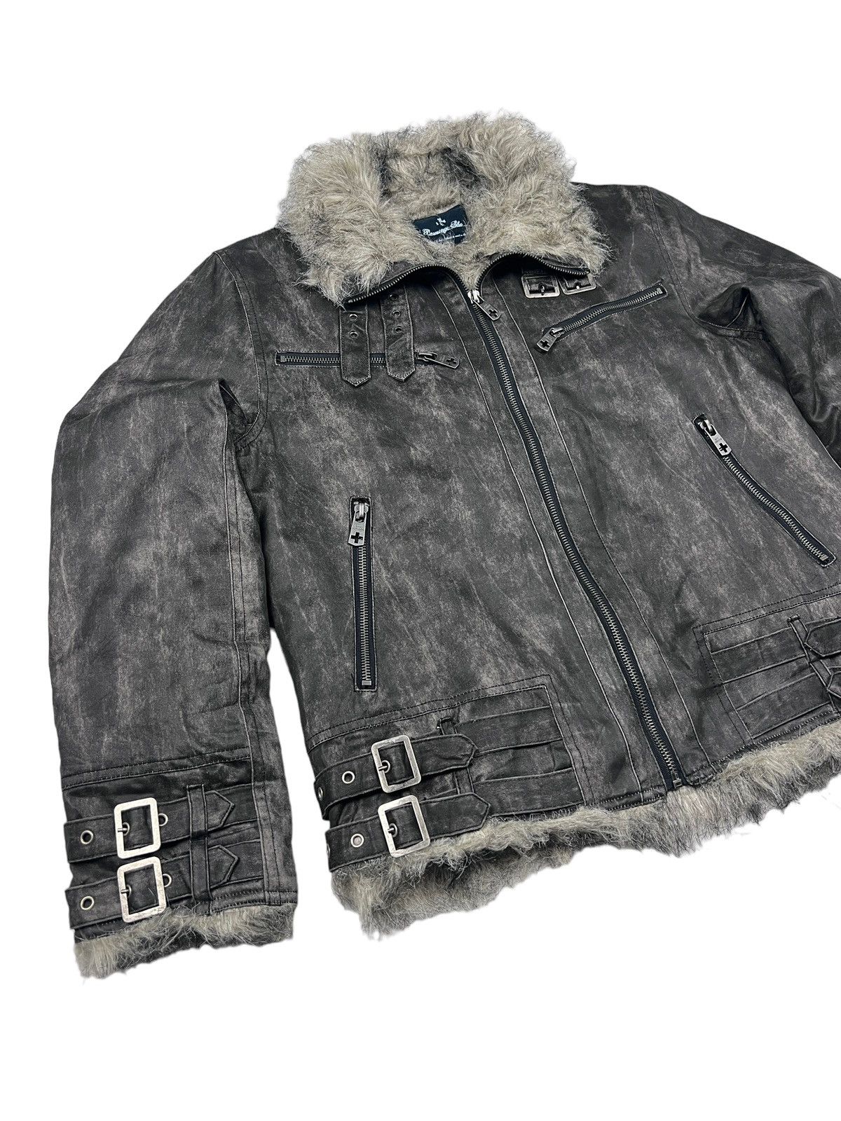 BERNINGS SHO Bernings Sho Faux Fur Shearling Bondage Jacket Size US M / EU 48-50 / 2 - 5 Thumbnail