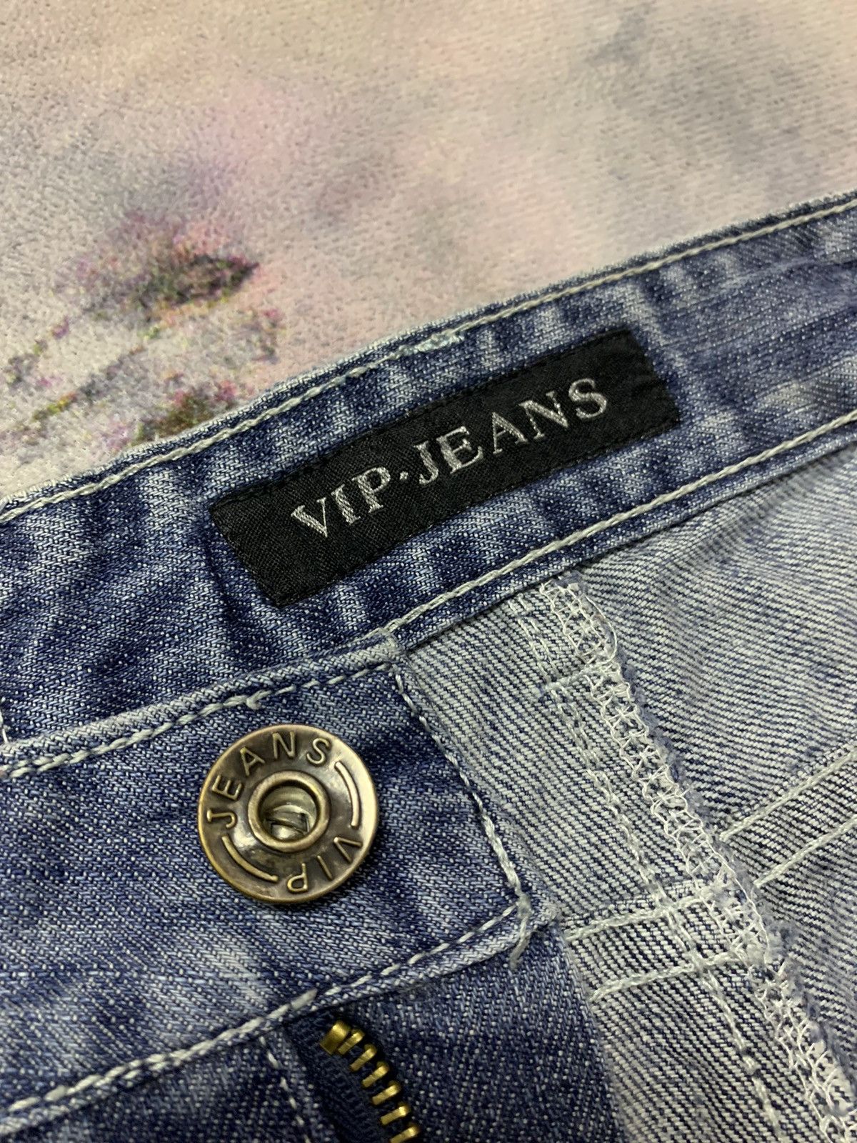 Hysteric Glamour Japanese Brand VIP JEANS Double Knee Straight Washed Denim Size US 35 - 6 Thumbnail