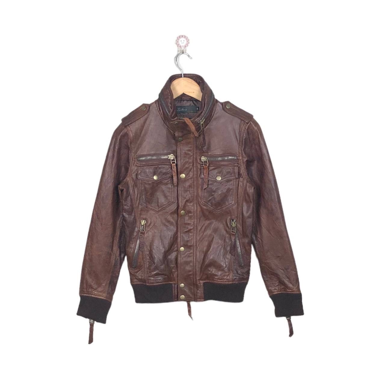 Branded Leather Vintage 90s Failleur Bikers Leather Jacket Top Gun Size US S / EU 44-46 / 1 - 1 Thumbnail