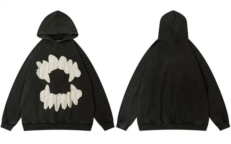 Japanese Brand × Vintage Embroidery Teeth Patch Hooded Size US M / EU 48-50 / 2 - 1 Thumbnail