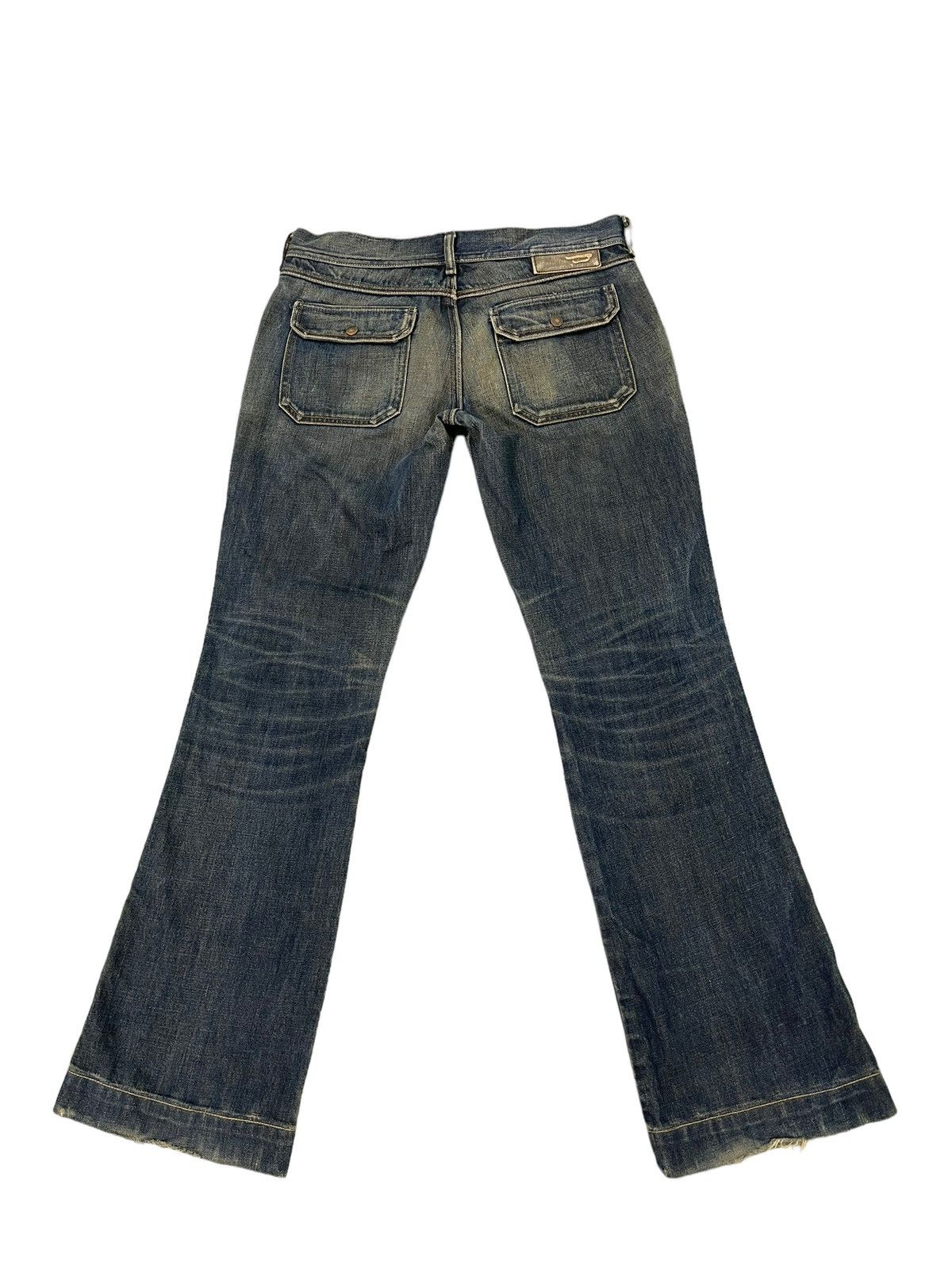 Diesel Flare Jeans Diesel Italy Distress Low Rise Boot Cut 5🟦8 Size US 30 / EU 46 - 12 Thumbnail
