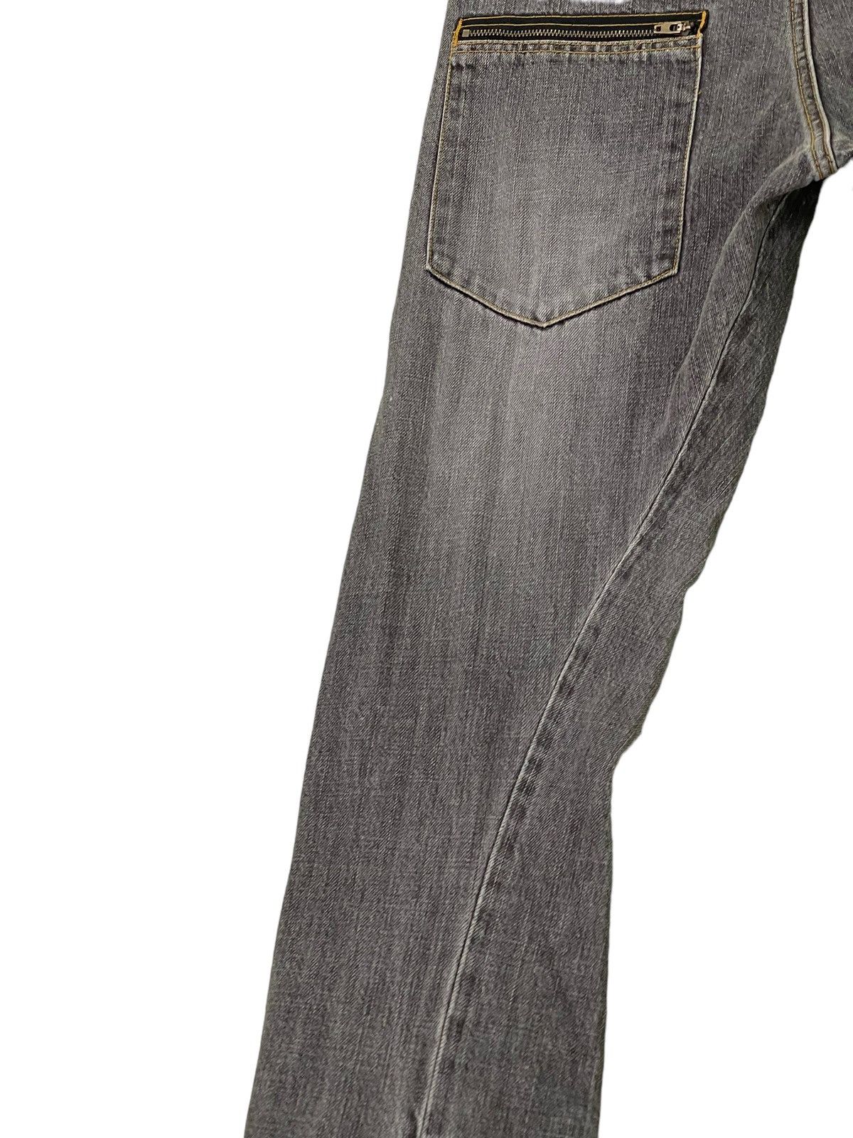 Japanese Brand Flare Jeans Klein Plus Homme Distress Slim Boot Cut 5🟦9 Size US 29 - 18 Thumbnail