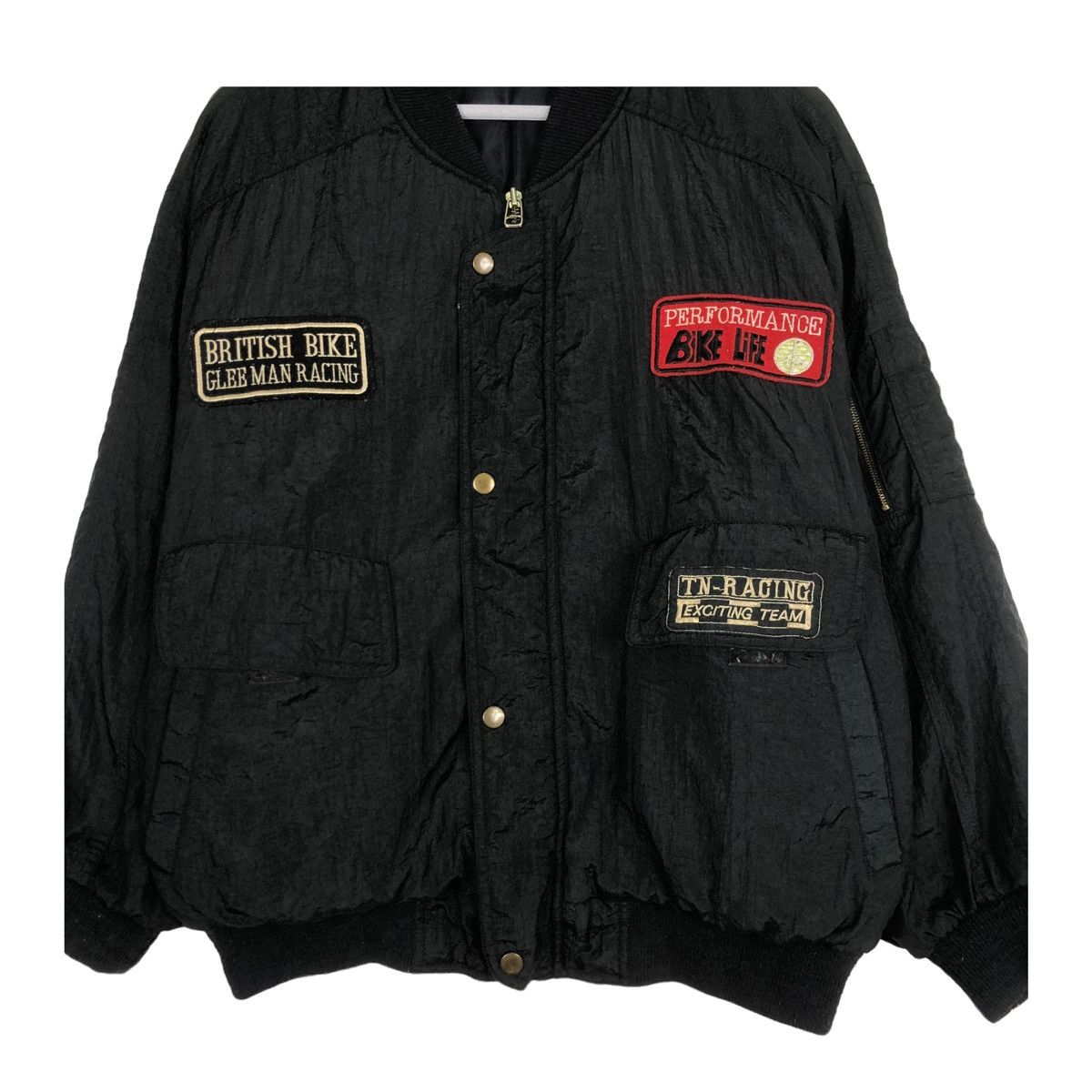 Japanese Brand 💥80s BRITISH BIKE GLEE MAN RACING BOMBER JACKET Size US M / EU 48-50 / 2 - 5 Thumbnail