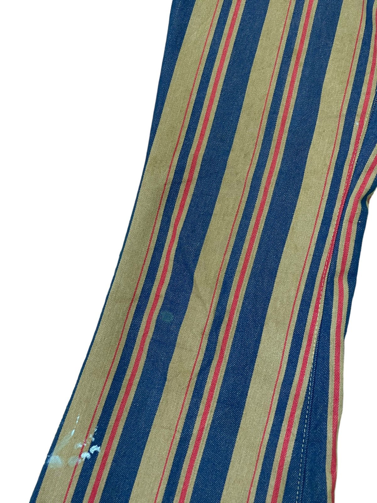 Japanese Brand Flare Jeans Vtg 70/80s Power Striped Bell Bottom 6🟦0 Size US 31 - 6 Thumbnail
