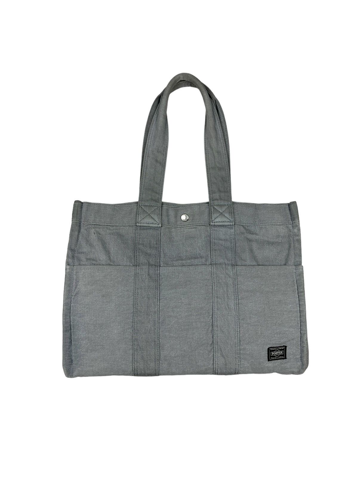 Head Porter × Porter Head Porter Grey Denim Tote Bag Size ONE SIZE - 2 Thumbnail