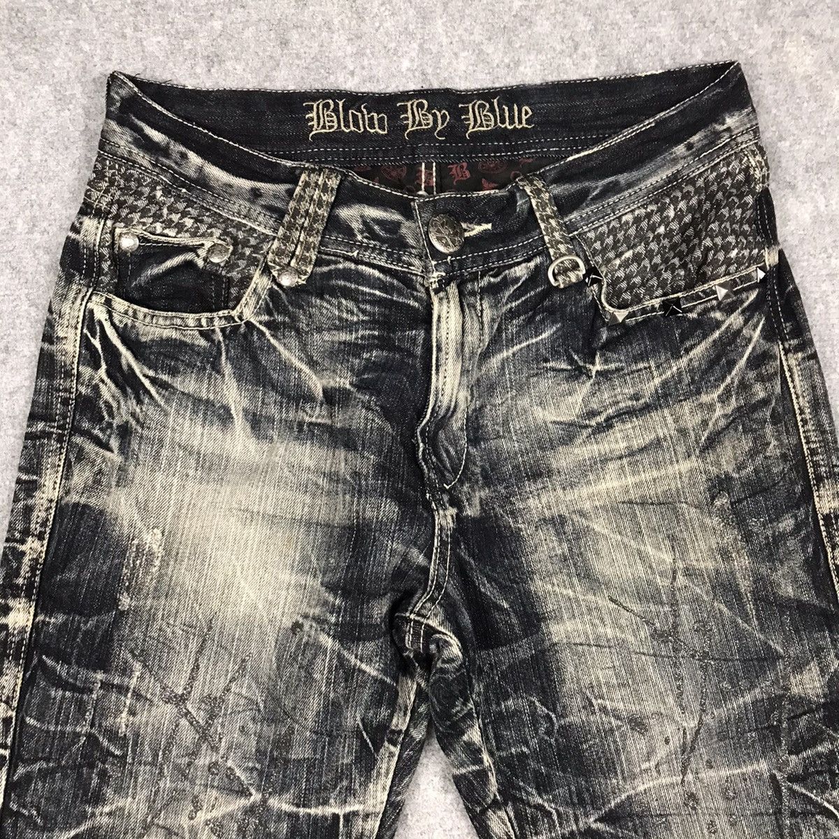 Japanese Brand FLARE DENIM⚡️BLOB BY BLUE BOOTCUT PUNK DENIM PANTS /130 Size US 30 / EU 46 - 7 Thumbnail
