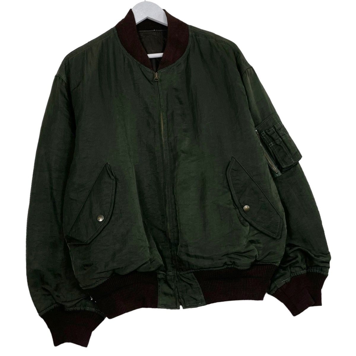Beauty Beast × Japanese Brand 💥80s JUNMEN RIOT BOMBER INSPIRED ISSEY MIYAKE JACKET Size US L / EU 52-54 / 3 - 4 Thumbnail