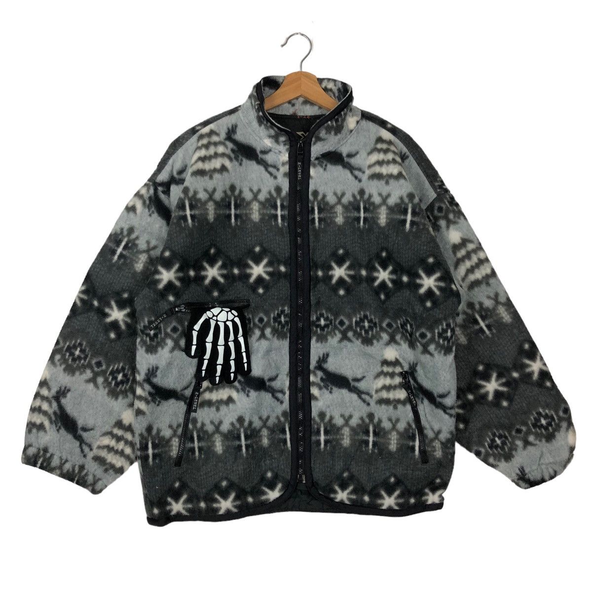 Japanese Brand VINTAGE FLEECE JACKET POP ART OVERPRINT Size US M / EU 48-50 / 2 - 1 Thumbnail