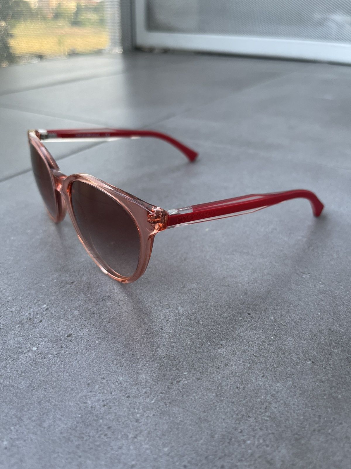 Emporio Armani Emporio Armani EA4003 5070/13 Peach Red Sunglasses Size ONE SIZE - 5 Thumbnail