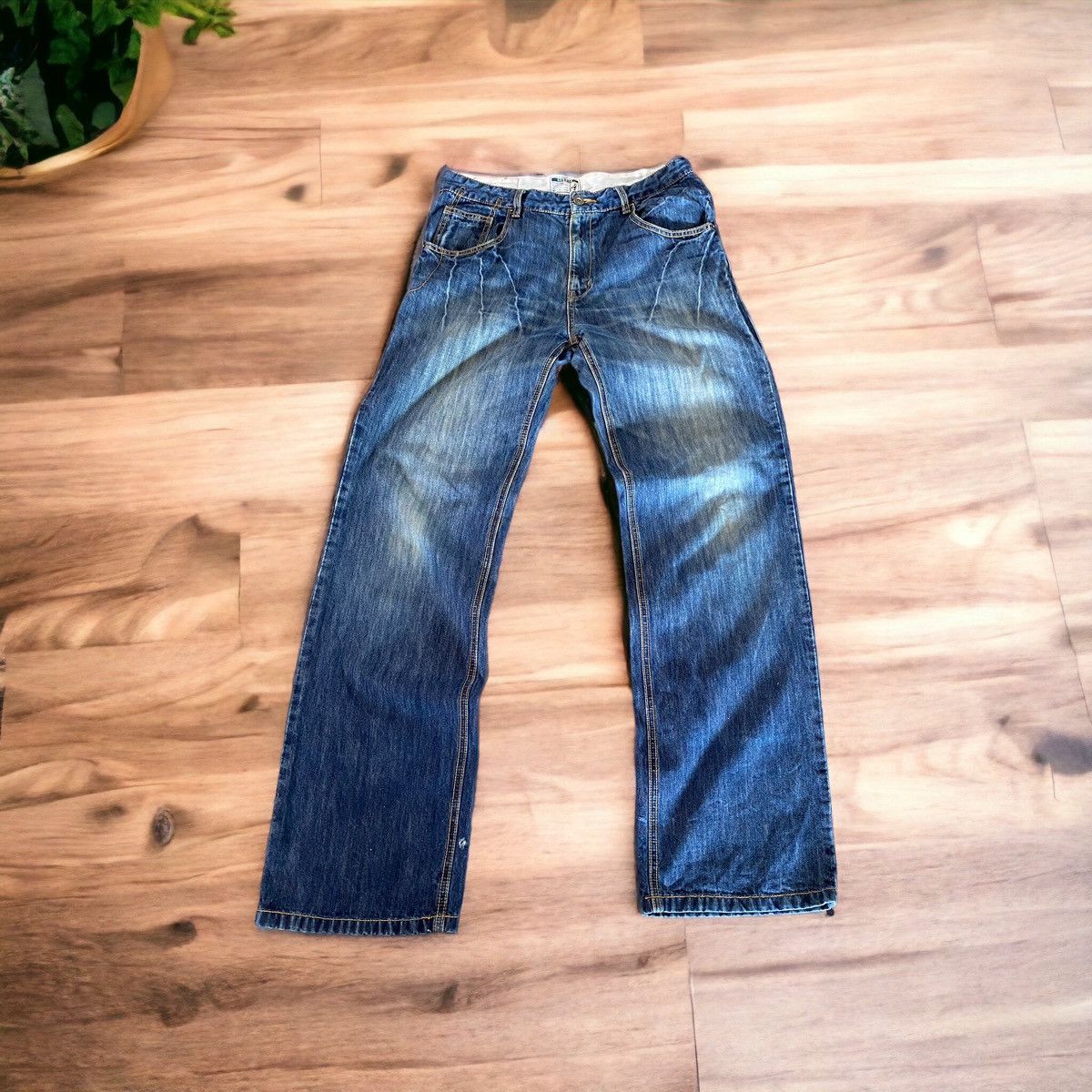 Japanese Brand Vintage GEGRGE Distressed Denim Pant Size US 32 / EU 48 - 1 Thumbnail