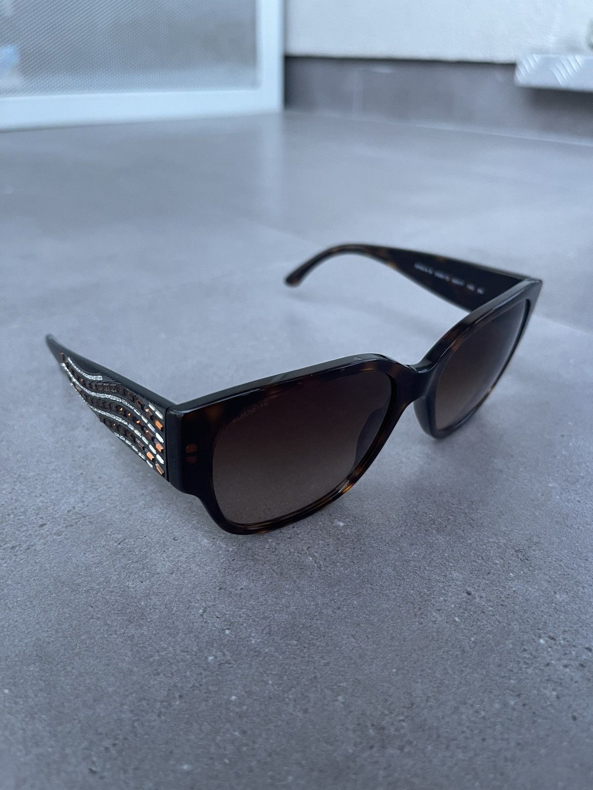 Emporio Armani Giorgio Armani AR8014-B 5026/13 Brown Crystal Sunglasses Size ONE SIZE - 4 Thumbnail
