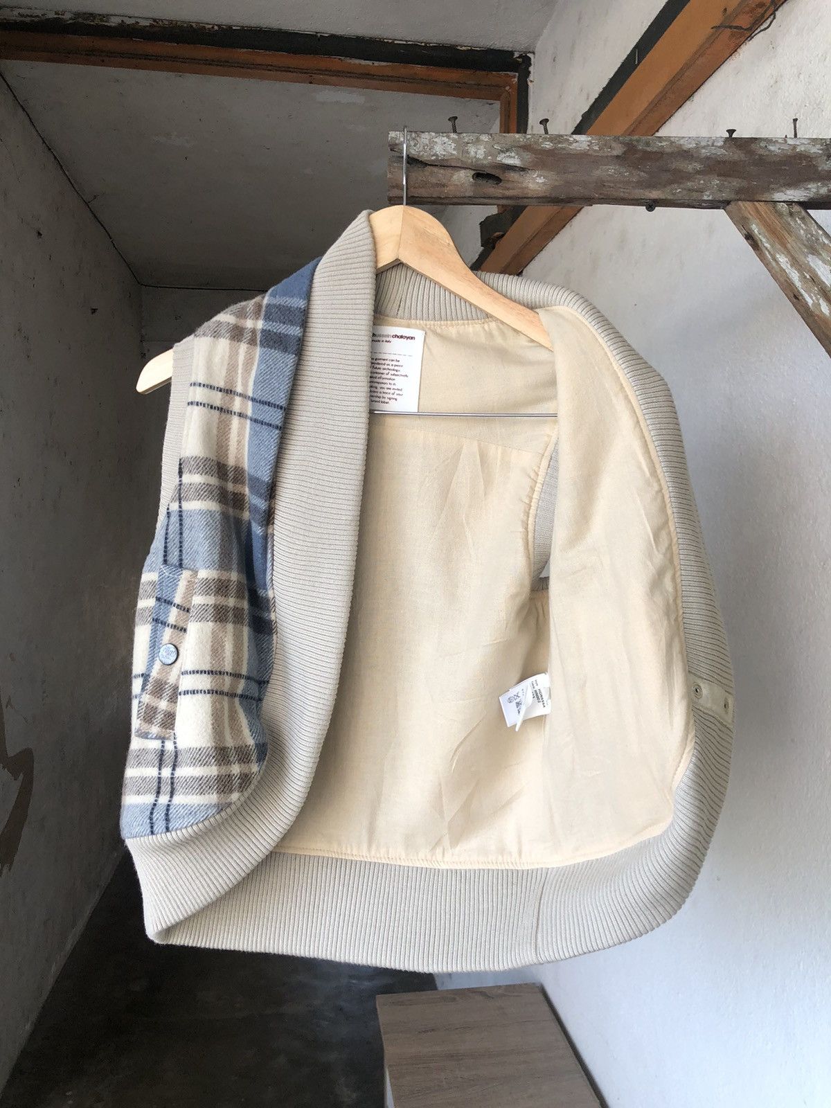 Hussein Chalayan Rare❗️Vintage Hussein Chalayan Checked Wool Vest Jacket Size XS / US 0-2 / IT 36-38 - 4 Thumbnail