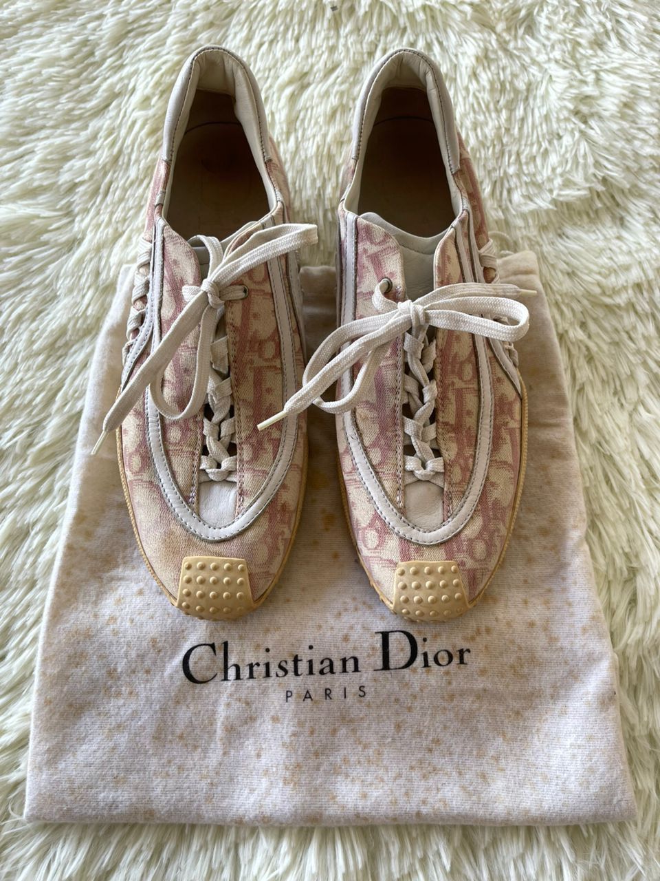 Christian Dior Monsieur Christian Dior Pink Monogram Low Top Sneaker Shoes Size US 6.5 / IT 36.5 - 2 Thumbnail