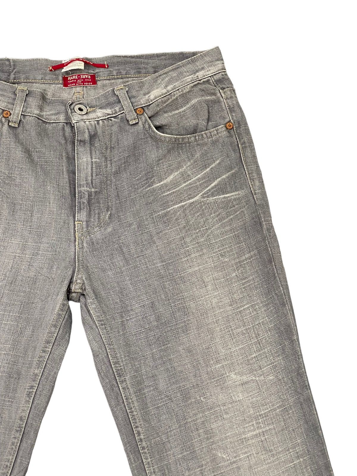 Japanese Brand Flare Jeans New Raer Italy Faded Distress Boot Cut 6🟦1 Size US 30 / EU 46 - 9 Thumbnail