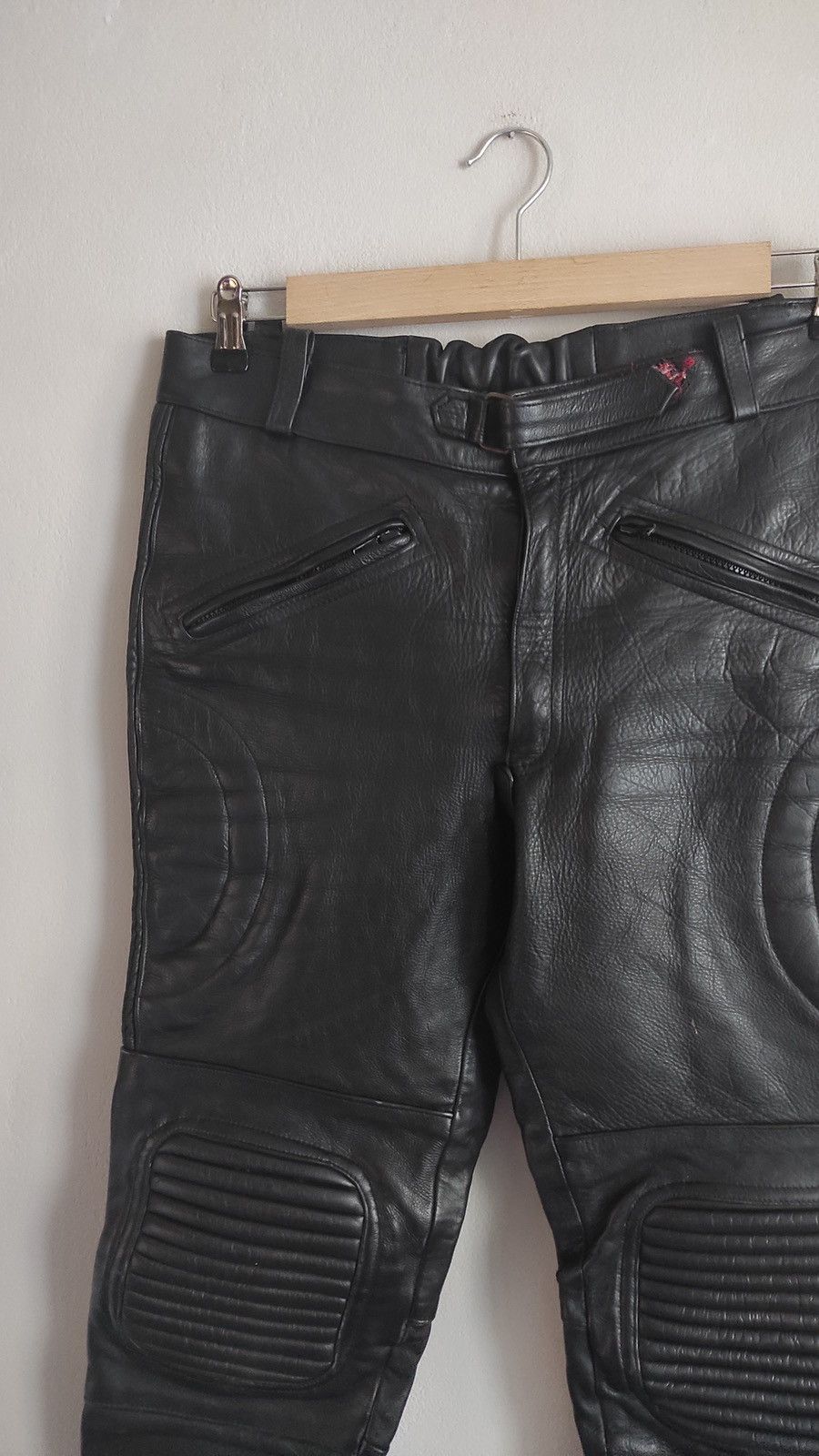 Vintage Vintage 90s motorcycle leather pants Size US 34 / EU 50 - 3 Thumbnail