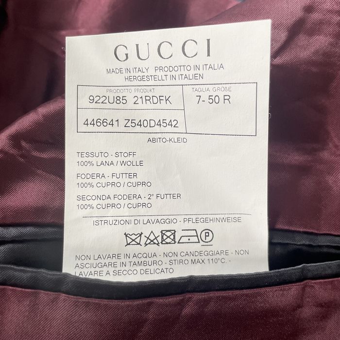 Gucci Dark Gucci Suit w/Burgundy Lining | Grailed