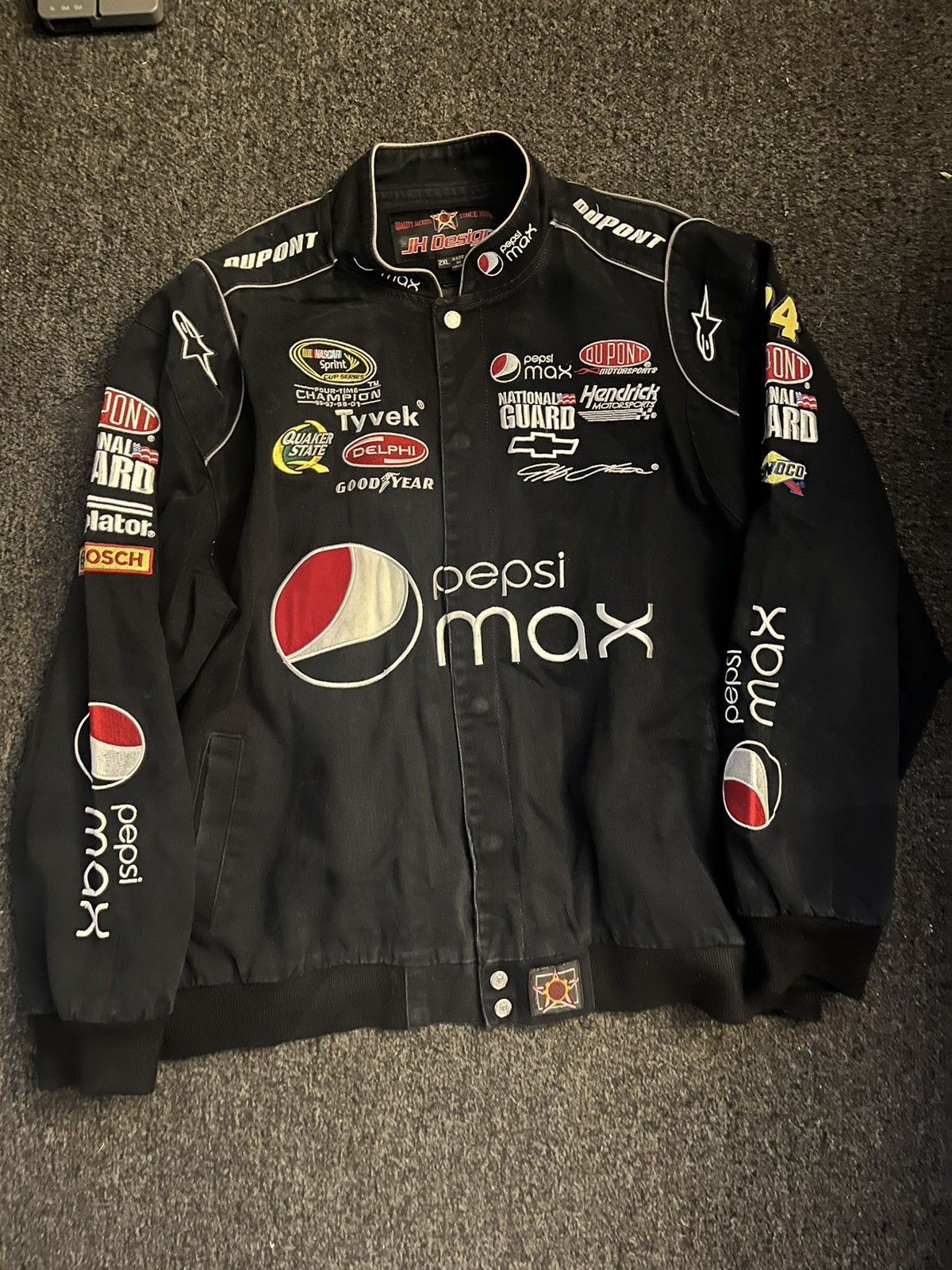 Jh Design Vintage Jeff Hamilton Racing Jacket Pepsi Max Size 2XL