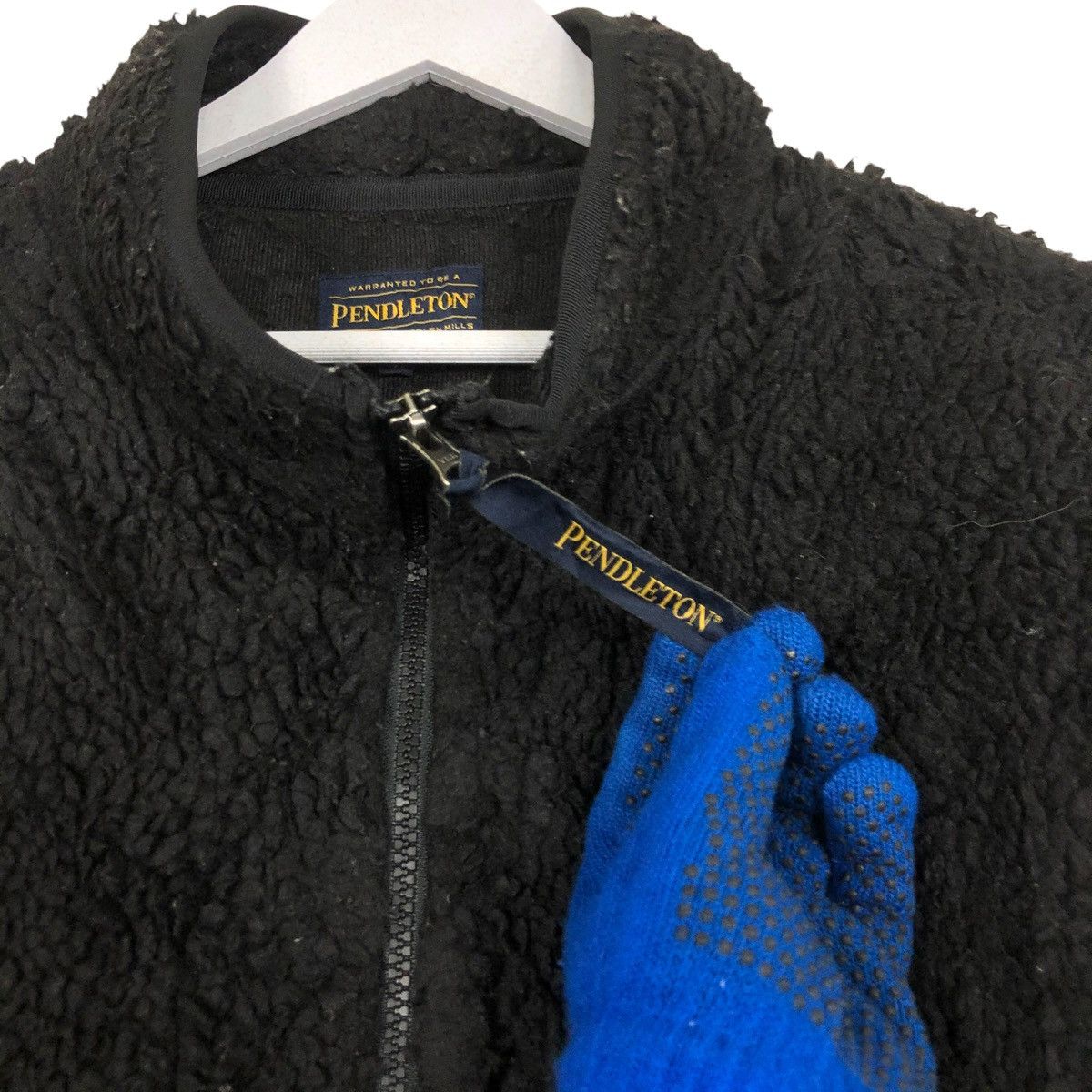 Native × Pendleton 💥VINTAGE PENDLETON DEEPILE NAVAJO FLEECE JACKET Size US L / EU 52-54 / 3 - 9 Thumbnail