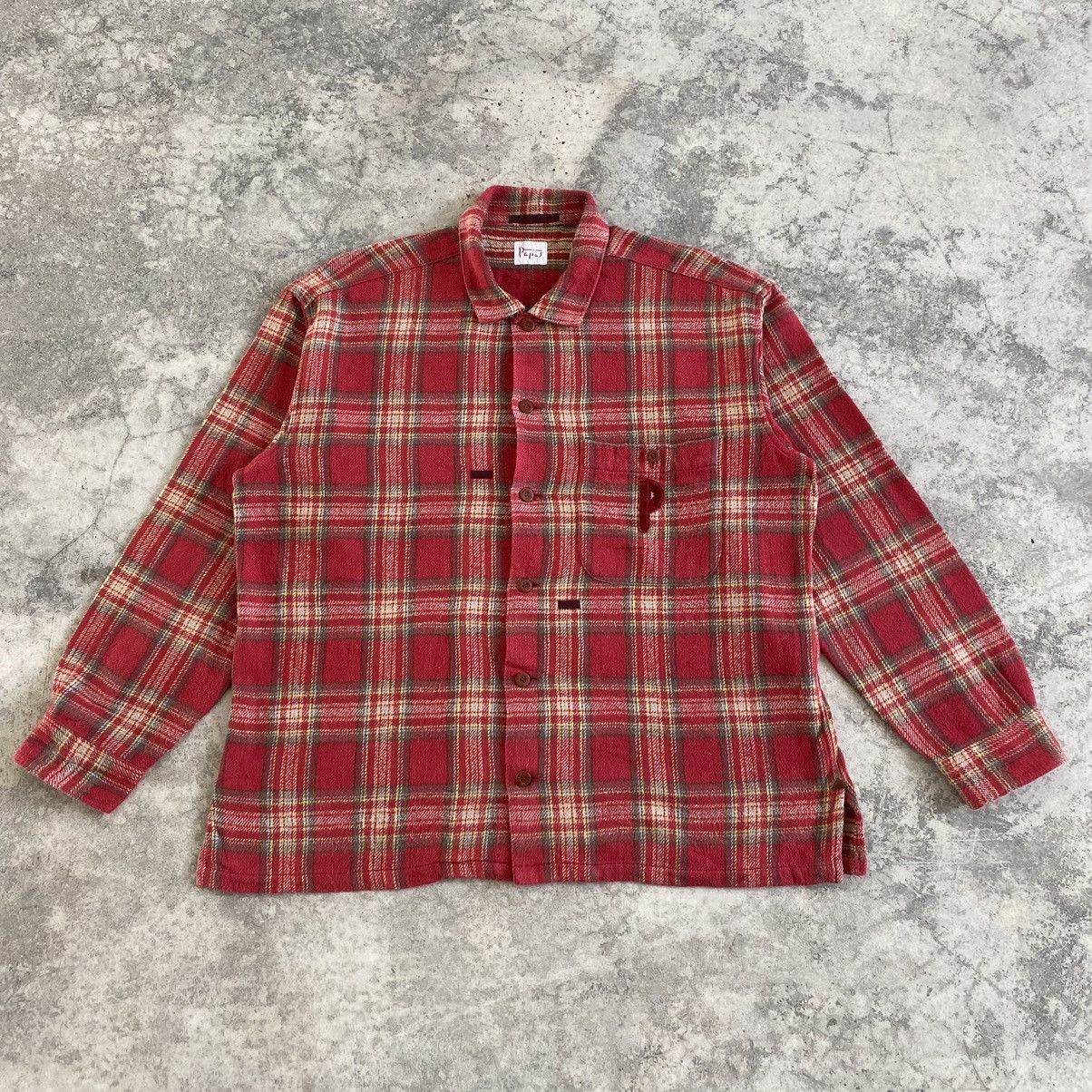 Flannel VTG Papas Wall Guy Checker Thick Flannel Shirt Size US M / EU 48-50 / 2 - 10 Thumbnail