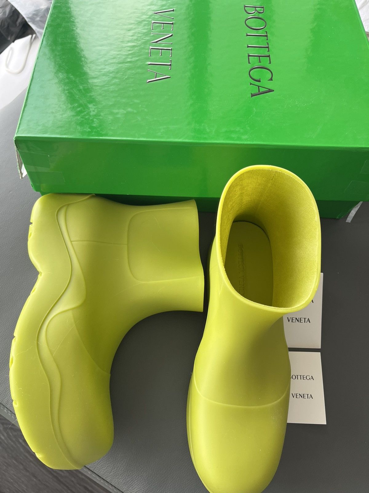 Bottega Veneta Rare Brand New Limited Edition Puddle Ankle Rubber Boot Size US 11 / EU 44 - 12 Thumbnail