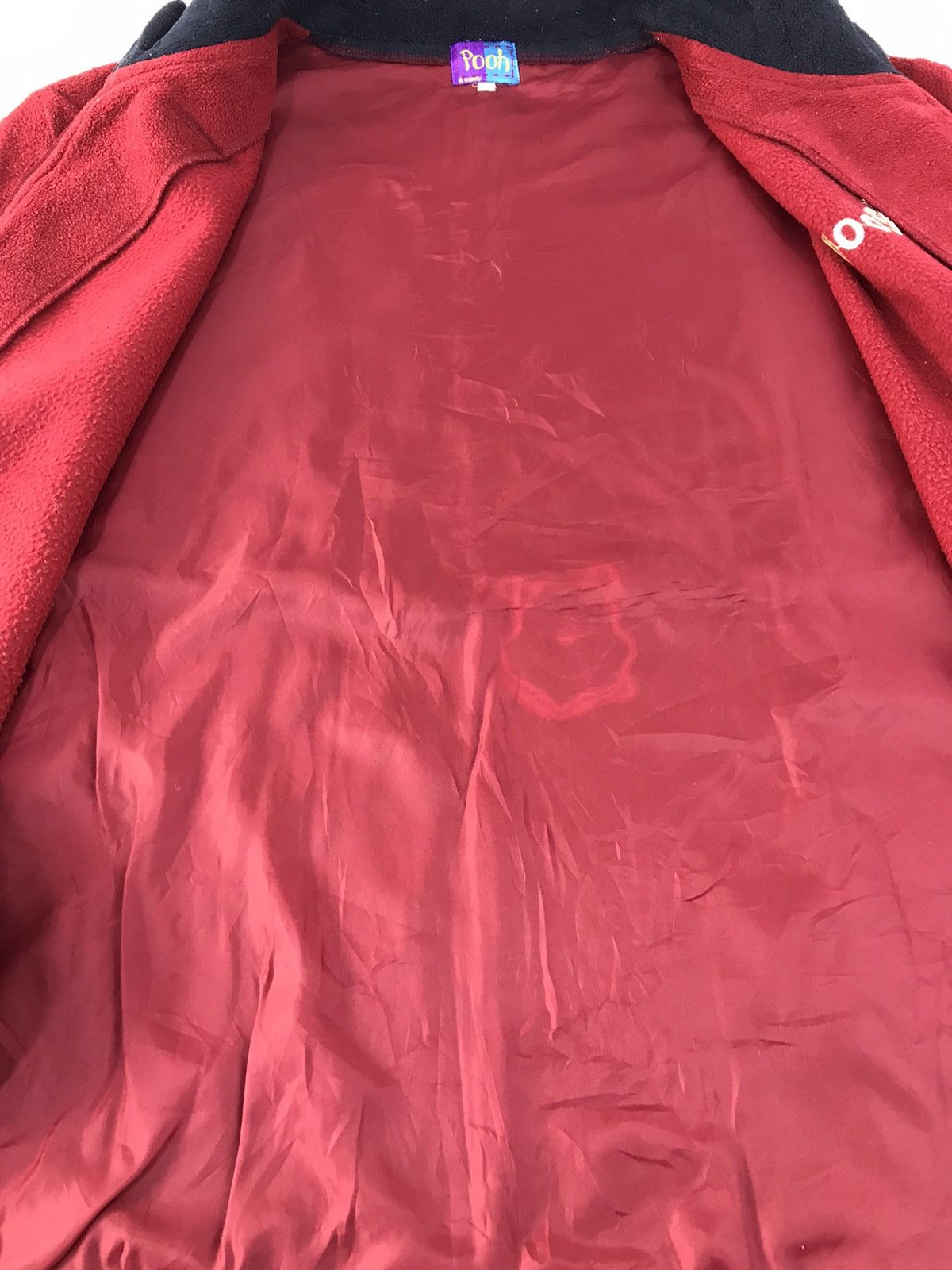 Disney The Pooh Fleece Full Zip Jacket Big Embroidery Logo