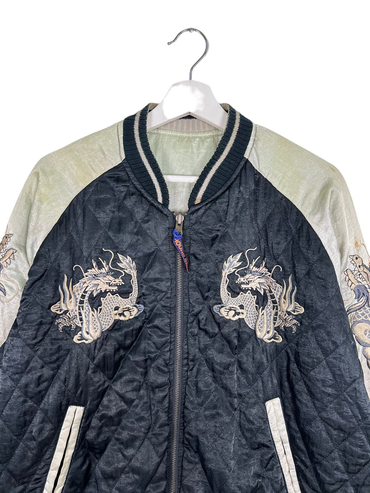 Japanese Brand 💥 PAZZOS REVERSIBLE EMBROIDERY SUKAJAN JACKET Size US L / EU 52-54 / 3 - 5 Thumbnail