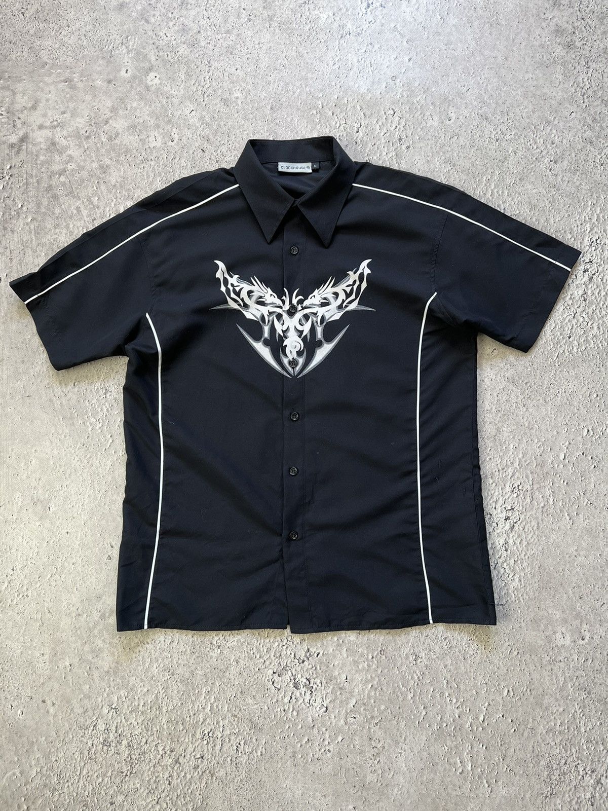 Pre-owned Avant Garde X Diesel Vintage Y2k Tribal Diesel Shirt Button Up In Black