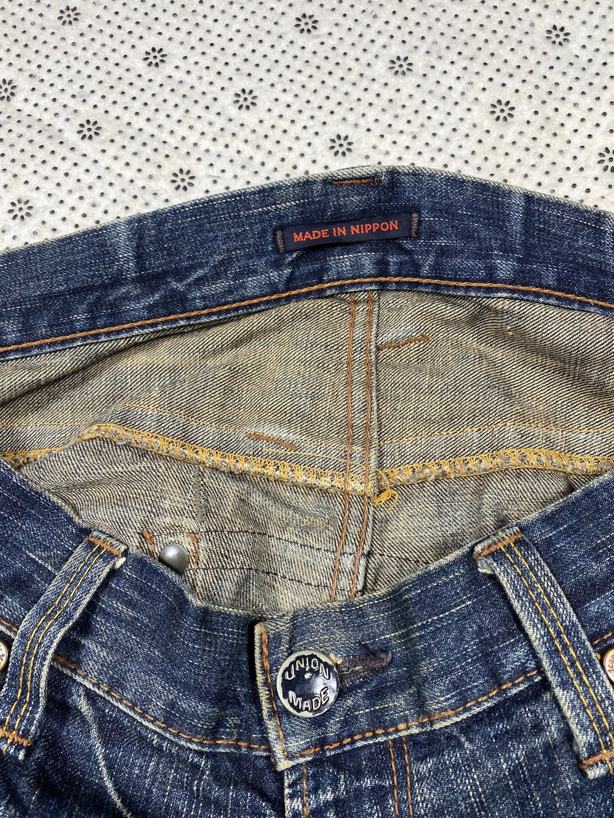 Japanese Brand Distressed Denim By Blue Way Size US 35 - 8 Thumbnail