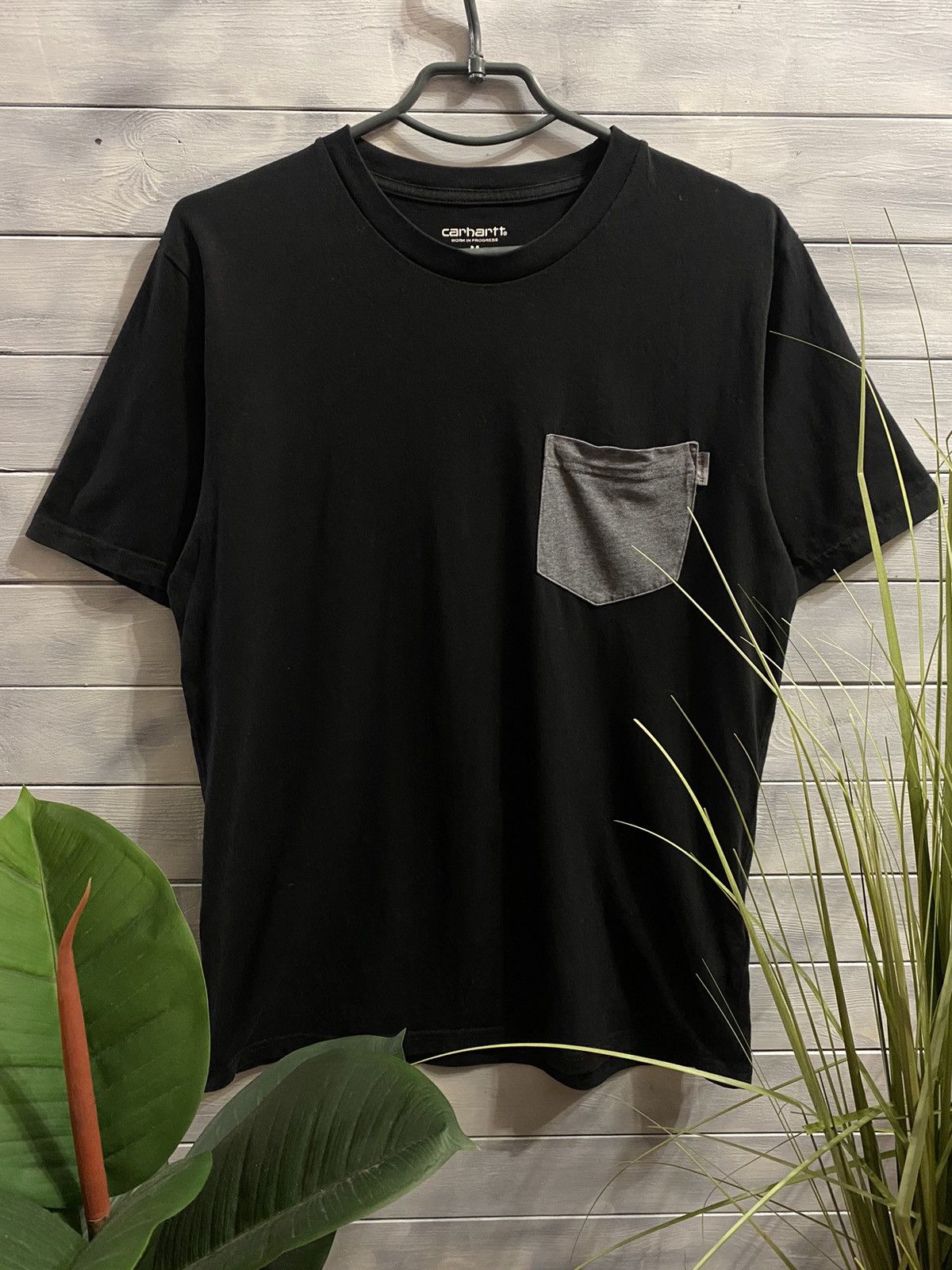 Pre-owned Carhartt T-shirt  Work In Progress. Y2k Style In Black