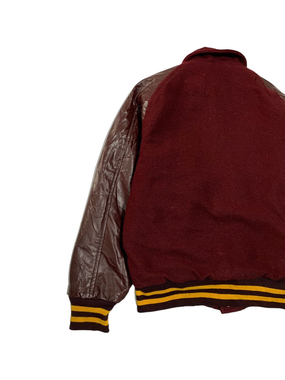 Vintage 🔥VTG 80S VARSITY JACKETS WOOL/LEATHER SLEEVES Size US L / EU 52-54 / 3 - 4 Thumbnail