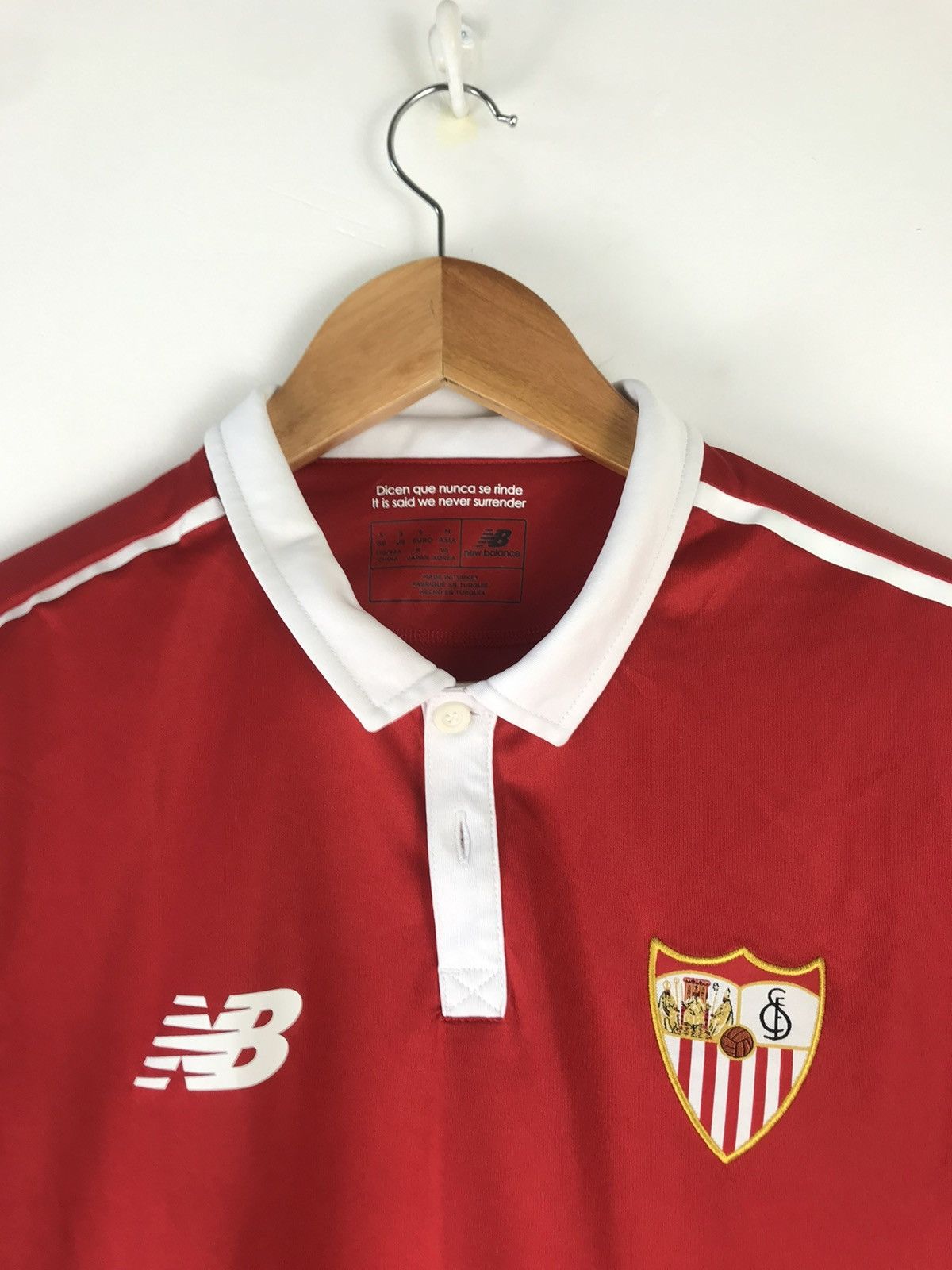 New Balance SEVILLA F.C 2016/17 NEW BALANCE MT630061,SOCCER JERSEY,SZ S Size US S / EU 44-46 / 1 - 4 Thumbnail