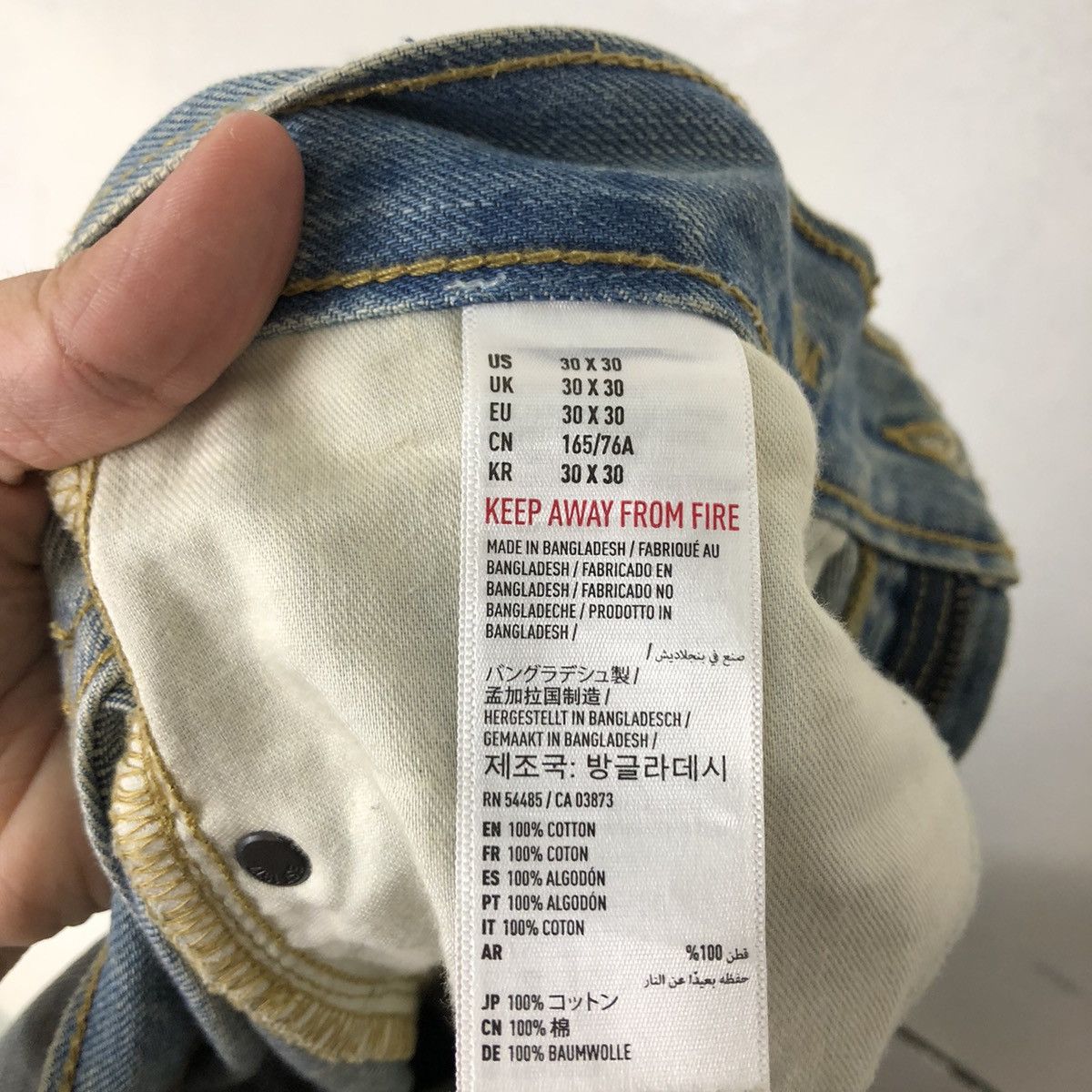 Japanese Brand VINTAGE DISTRESSED DENIM JEANS AMERICAN EAGLE PUNK DESIGN Size US 32 / EU 48 - 9 Thumbnail
